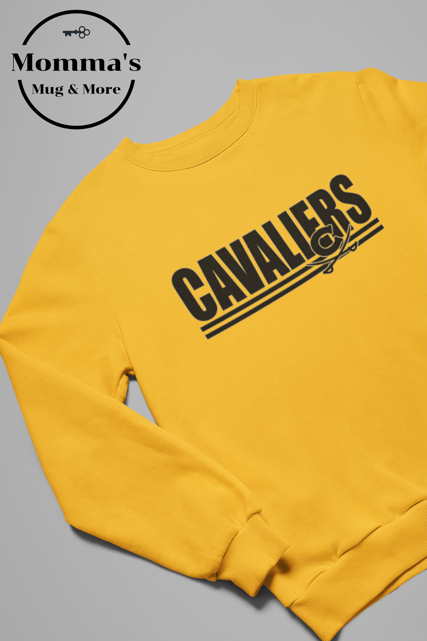 CORUNNA CAVALIERS STRIPED GOLD SWEATSHIRT.png