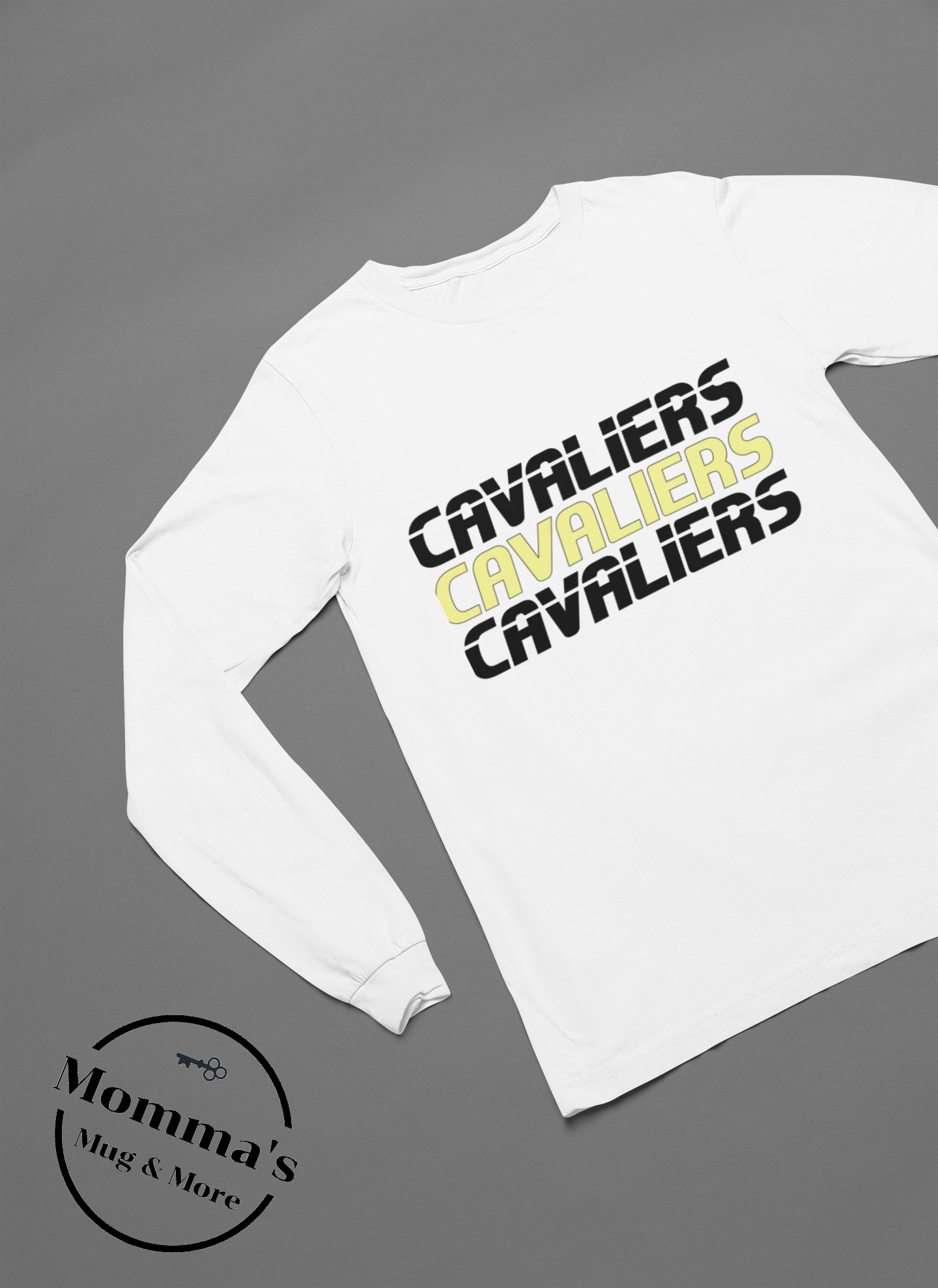 CORUNNA CAVALIERS SPEEDY STACKED SLEEVED WHITE.png