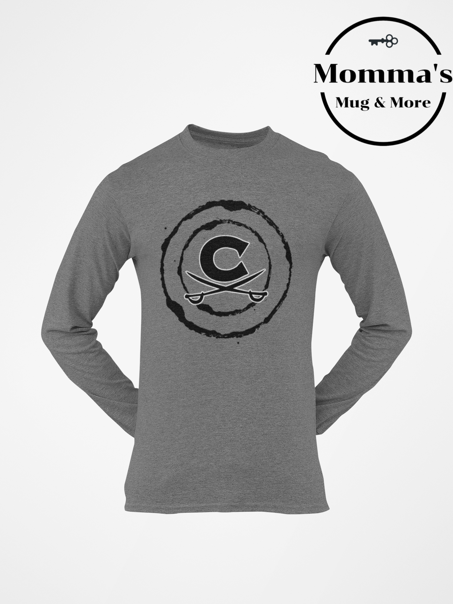 CAVALIERS BULLSEYE GRAPHITE HEATHER SLEEVED TEE.png