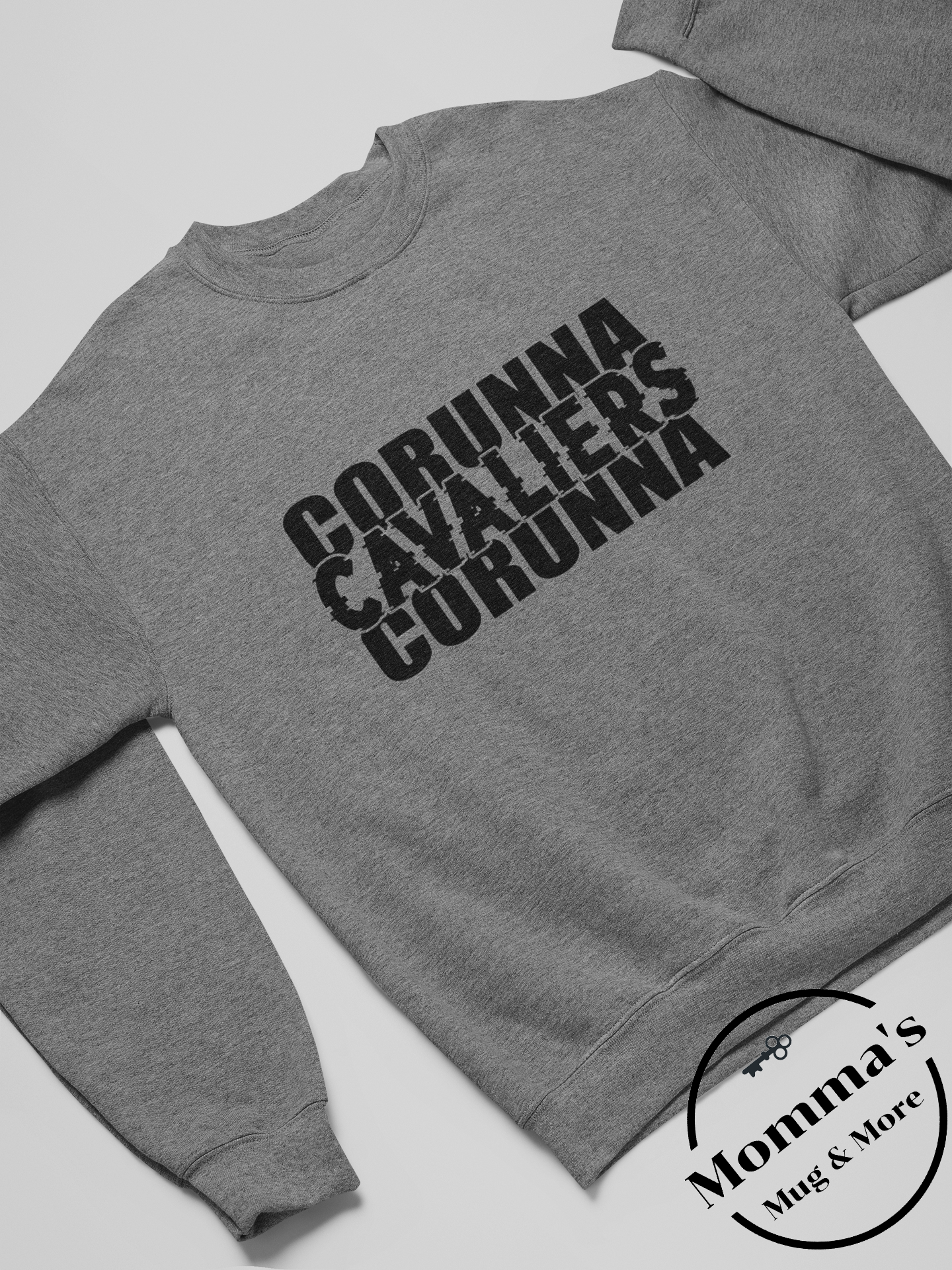 CORUNNA CAVALIERS GLITCH GRAPHITE HEATHER CREW SWEATSHIRT.png