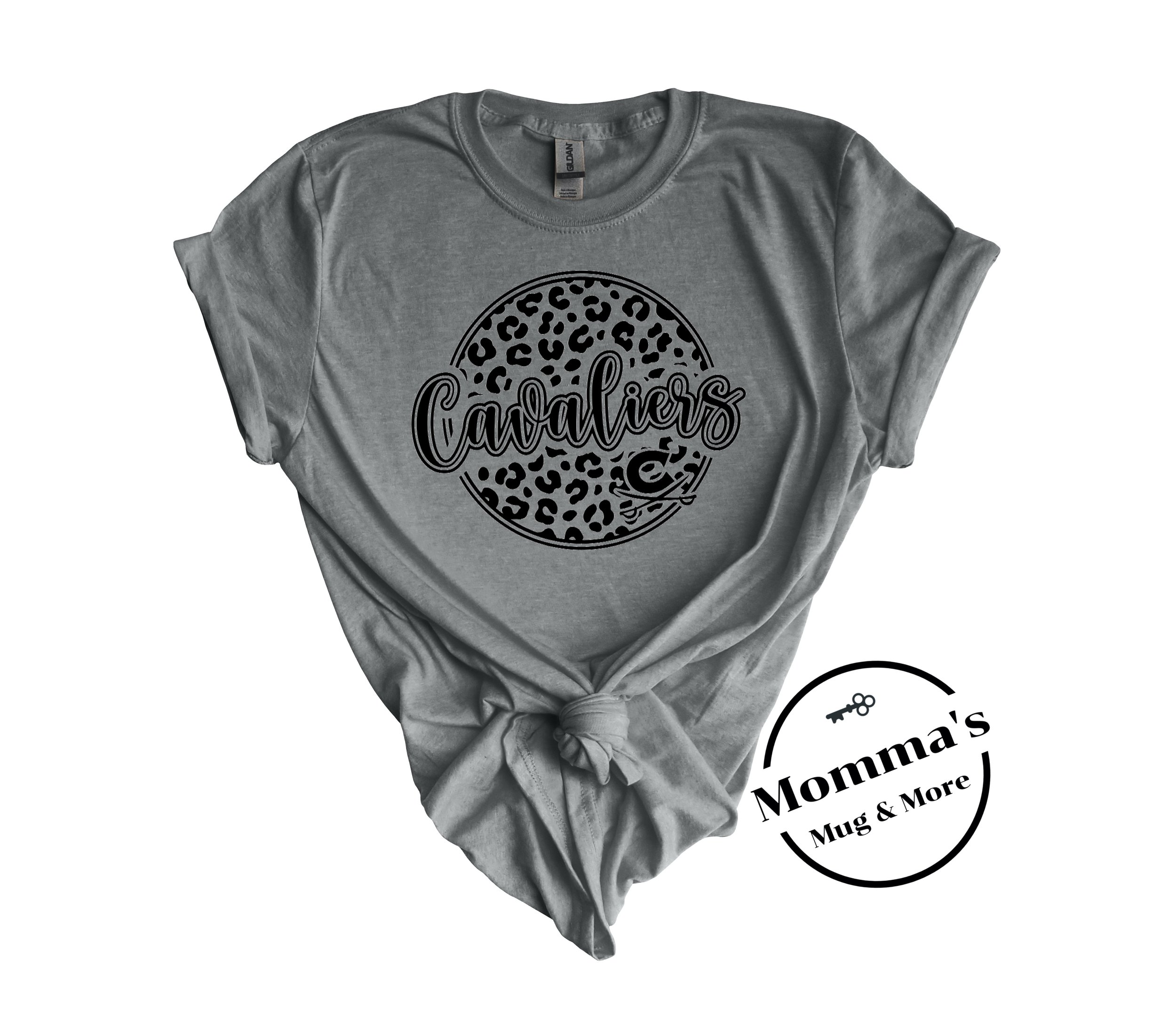 CAVALIERS LEOPARD CIRCLE GRAPHITE HEATHER TEE.jpeg