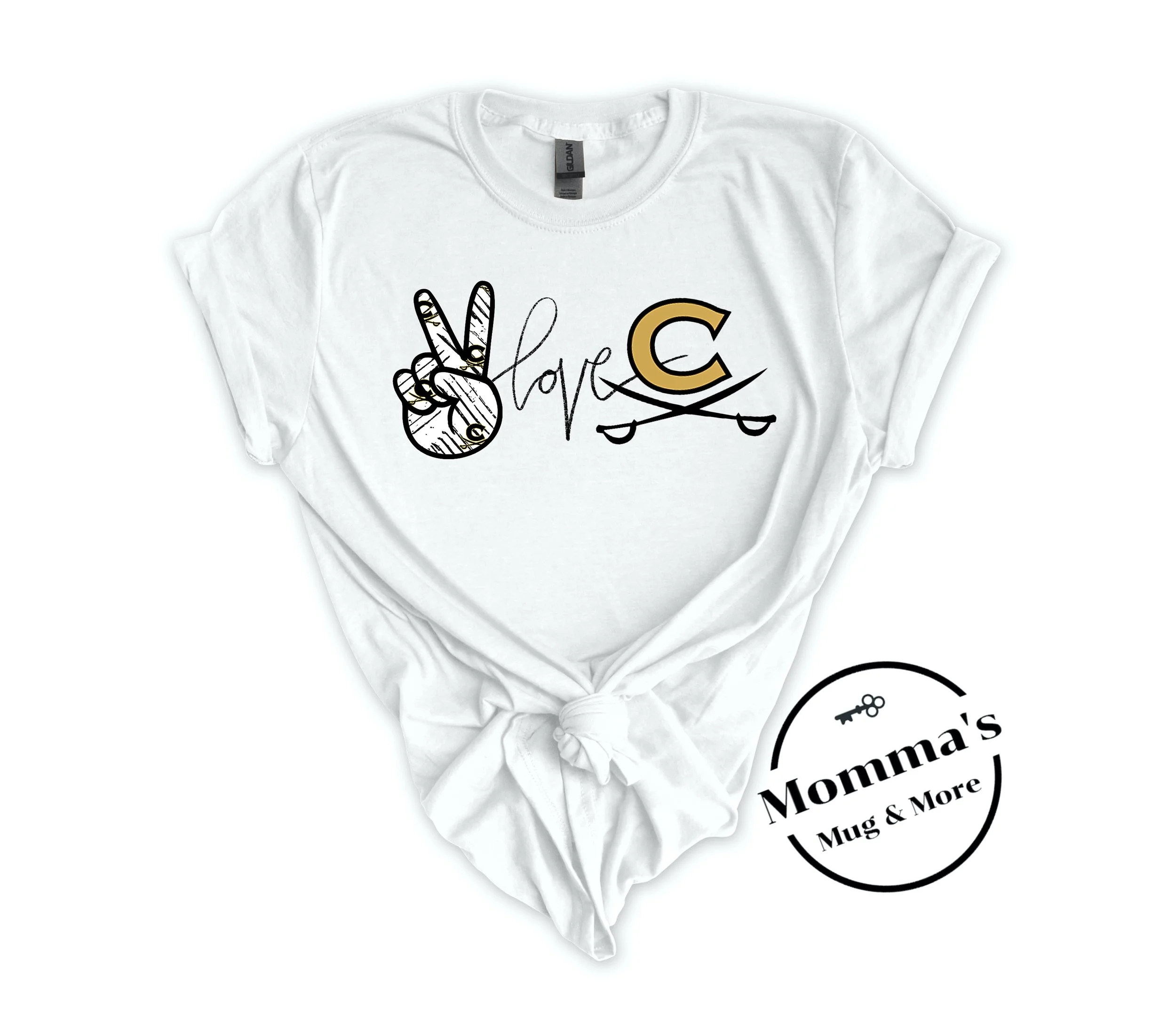 PEACE LOVE CAVALIERS WHITE TEE.jpeg