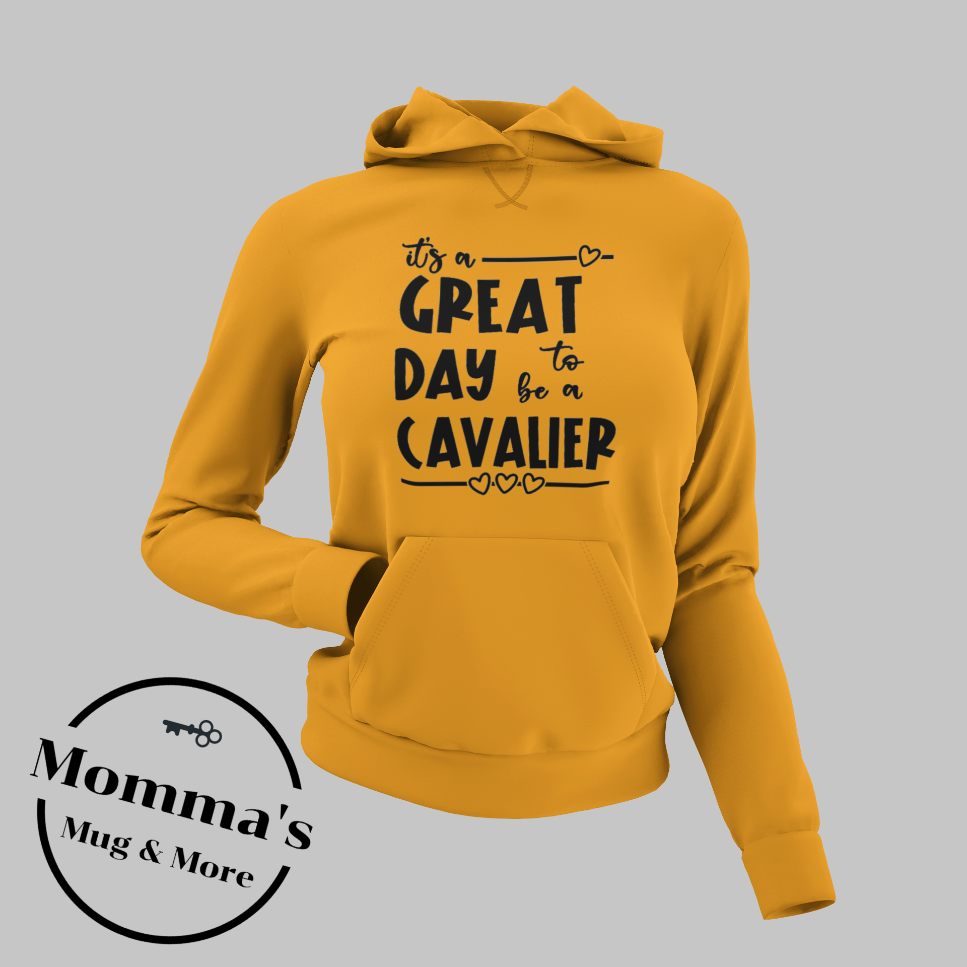 GREAT DAY TO BE A CAVALIER GOLD HOODIE.png