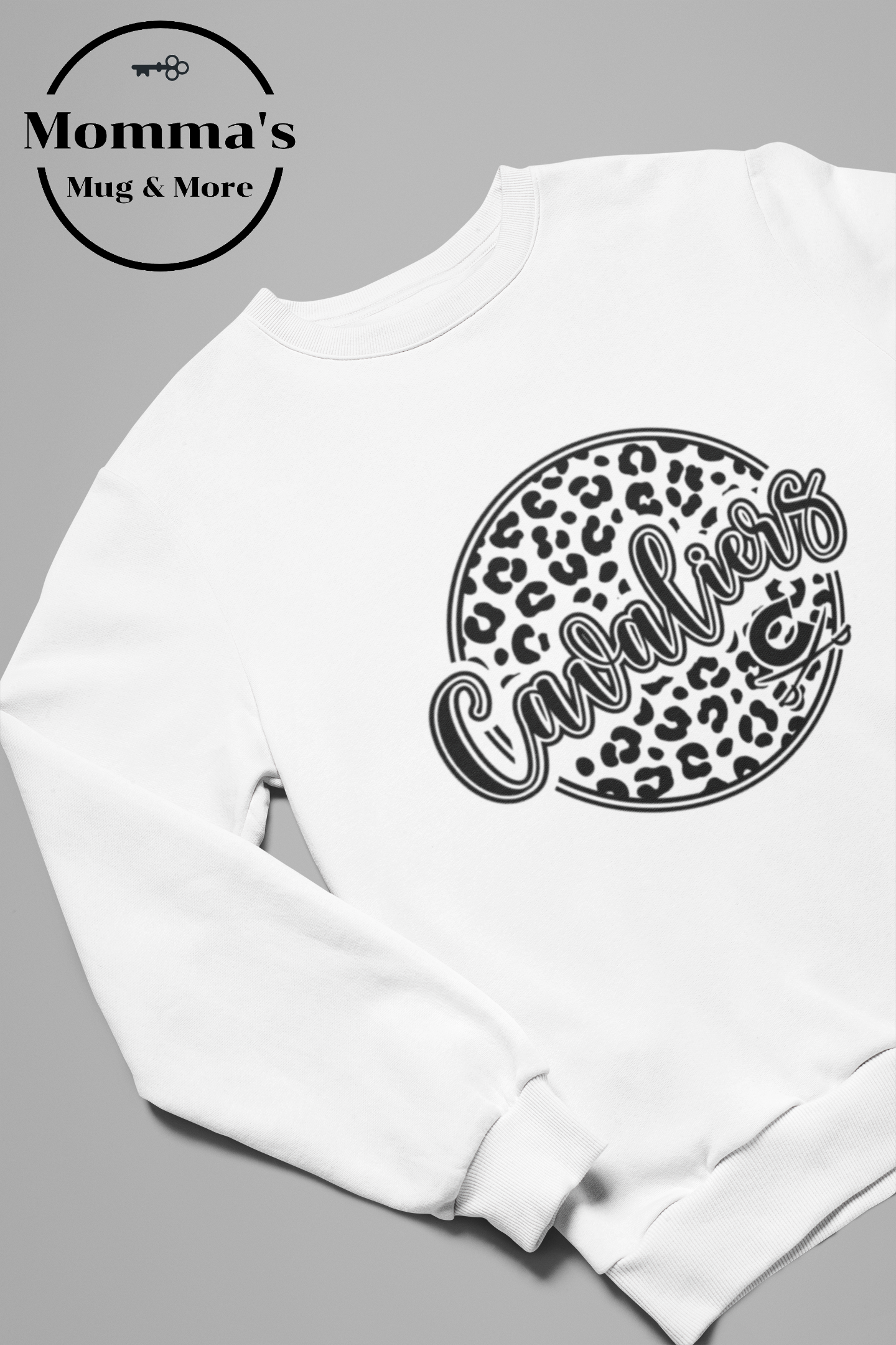 CAVALIERS LEOPARD CIRCLE WHITE SWEATSHIRT.png
