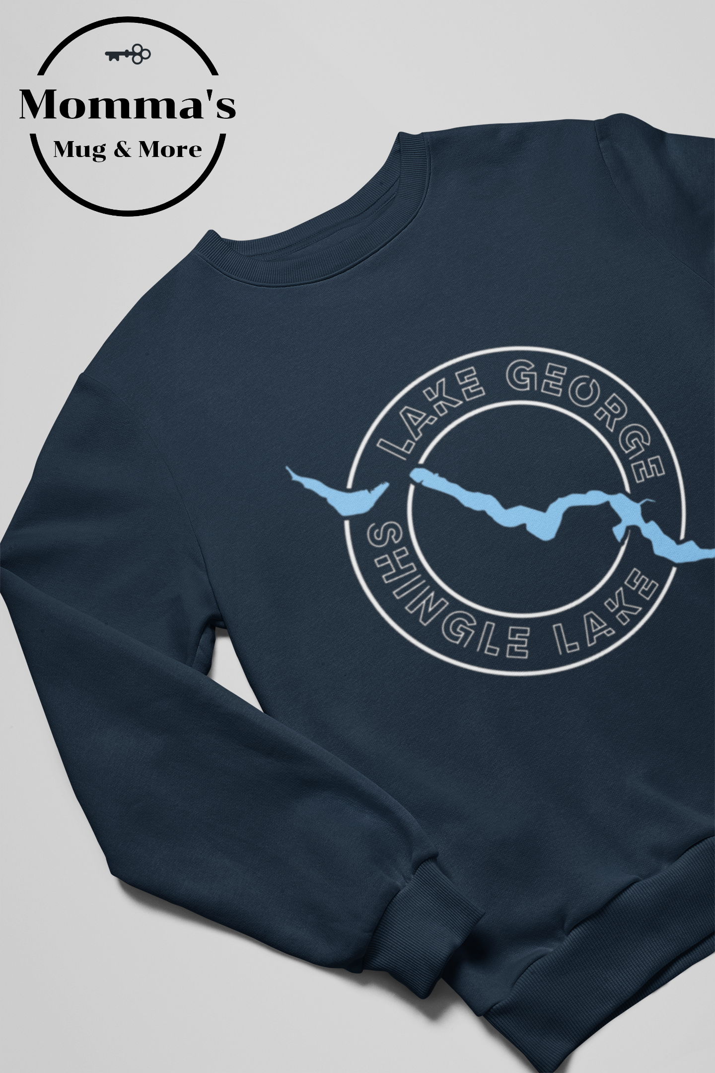 LAKE GEORGE SHINGLE LAKE NAVY CREW SWEATSHIRT.png