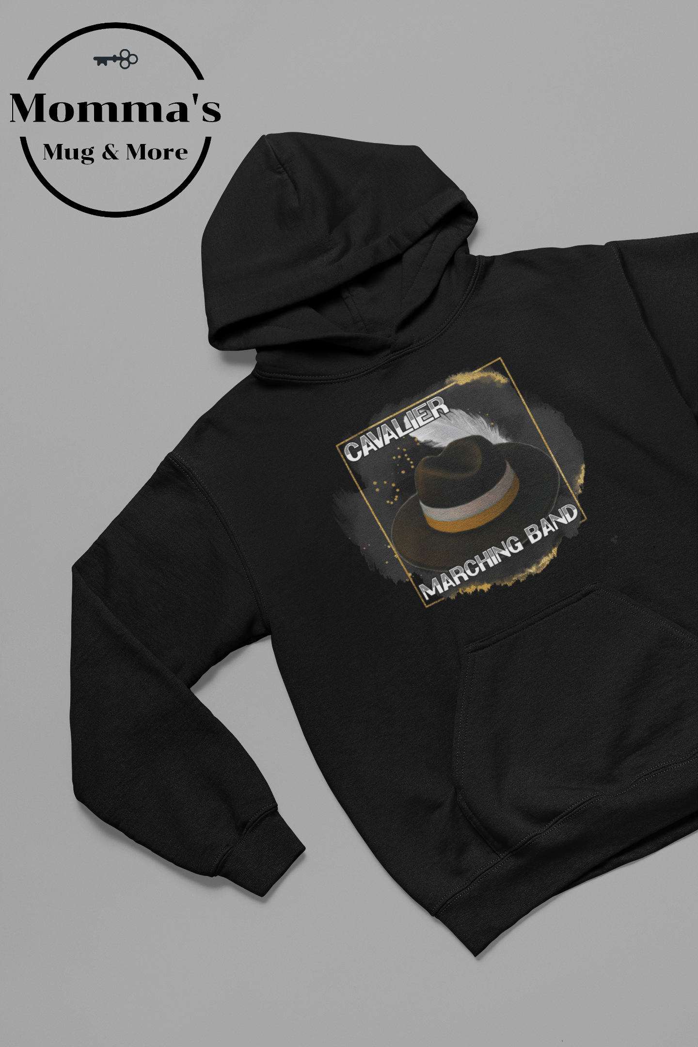 CAVALIERS MARCHING AUSSIE BLACK HOODIE.png