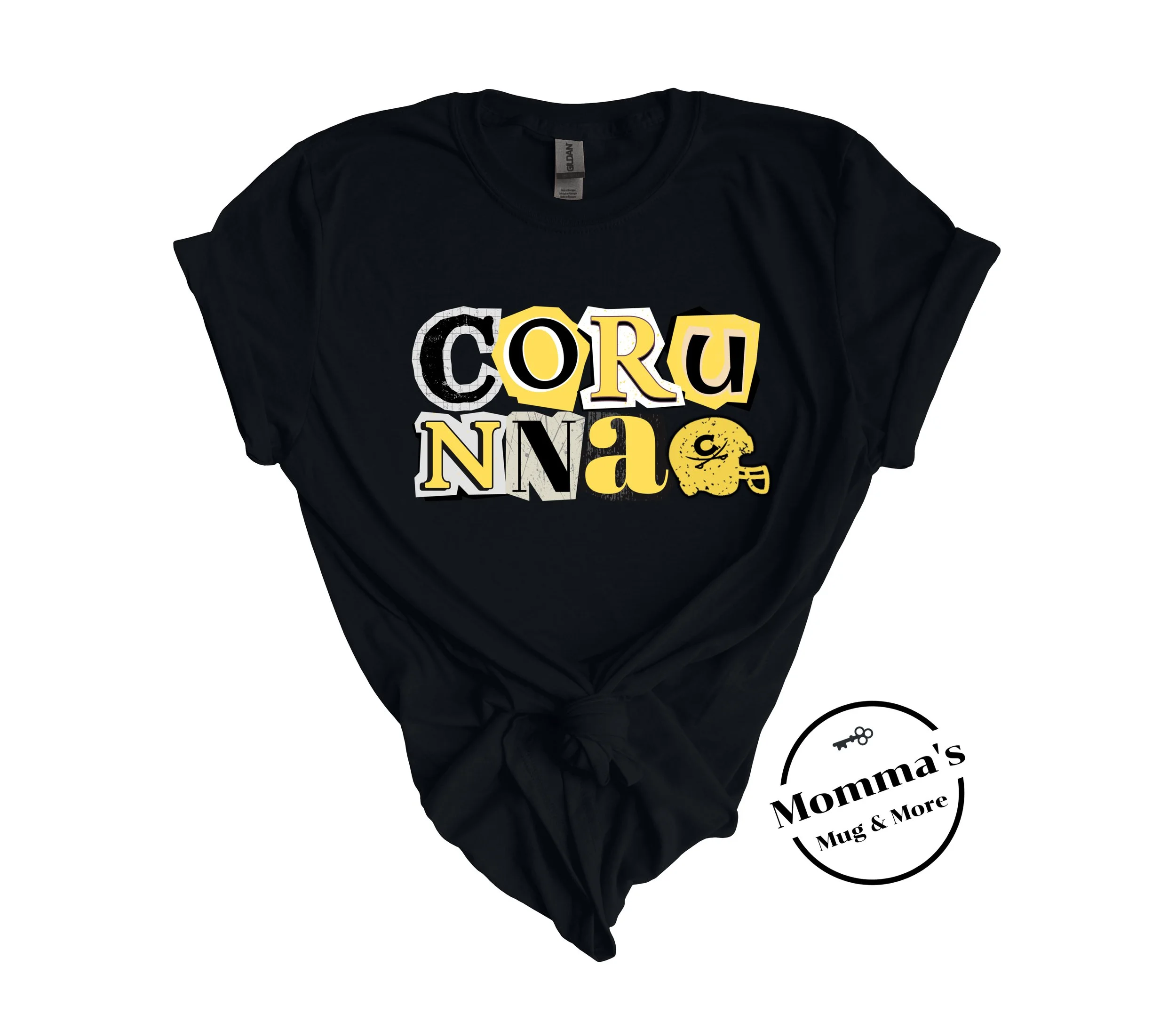 CORUNNA CAVALIERS RANDSOM FOOTBALL BLACK TEE.jpeg