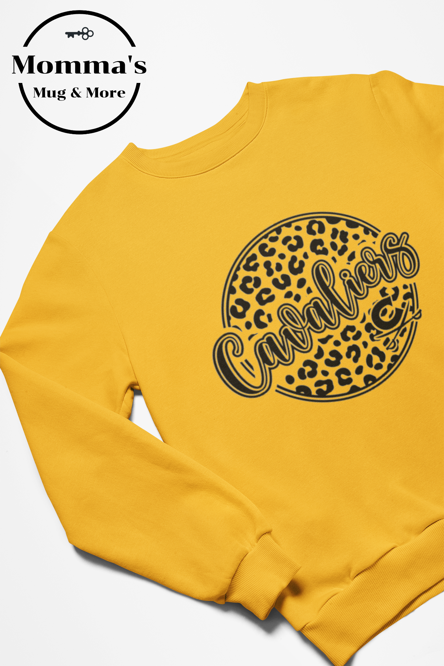 CAVALIERS LEOPARD CIRCLE GOLD SWEATSHIRT.png