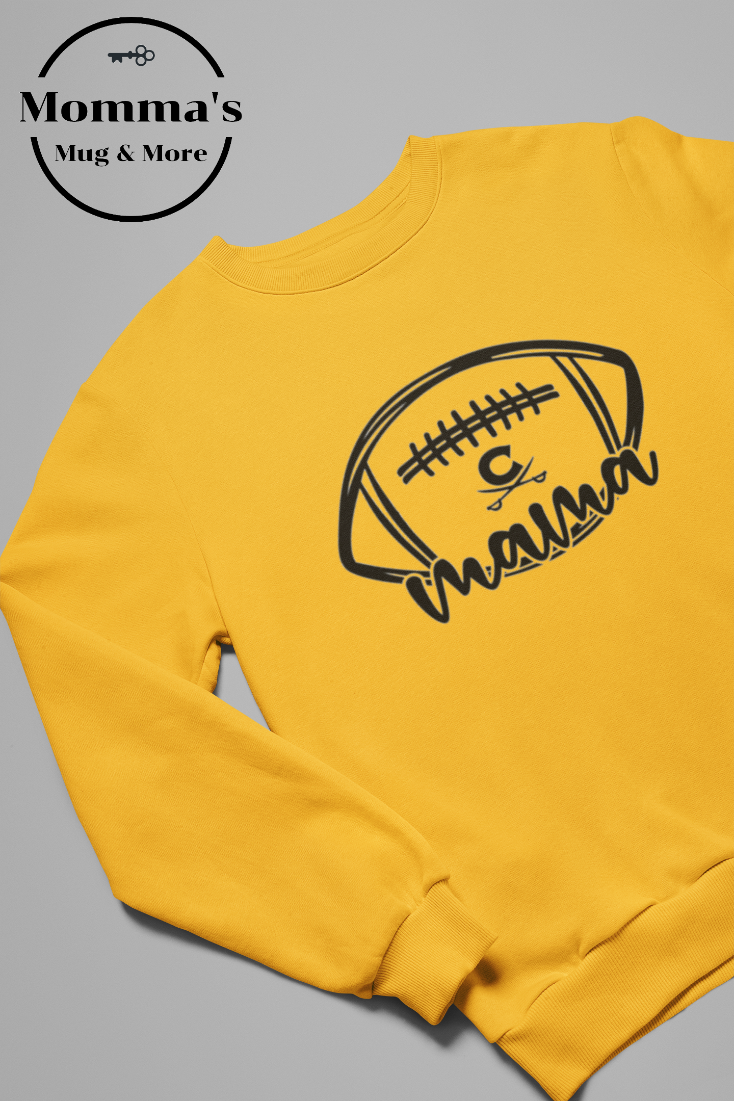 CORUNNA CAVALIERS FOOTBALL MAMA GOLD SWEATSHIRT.png