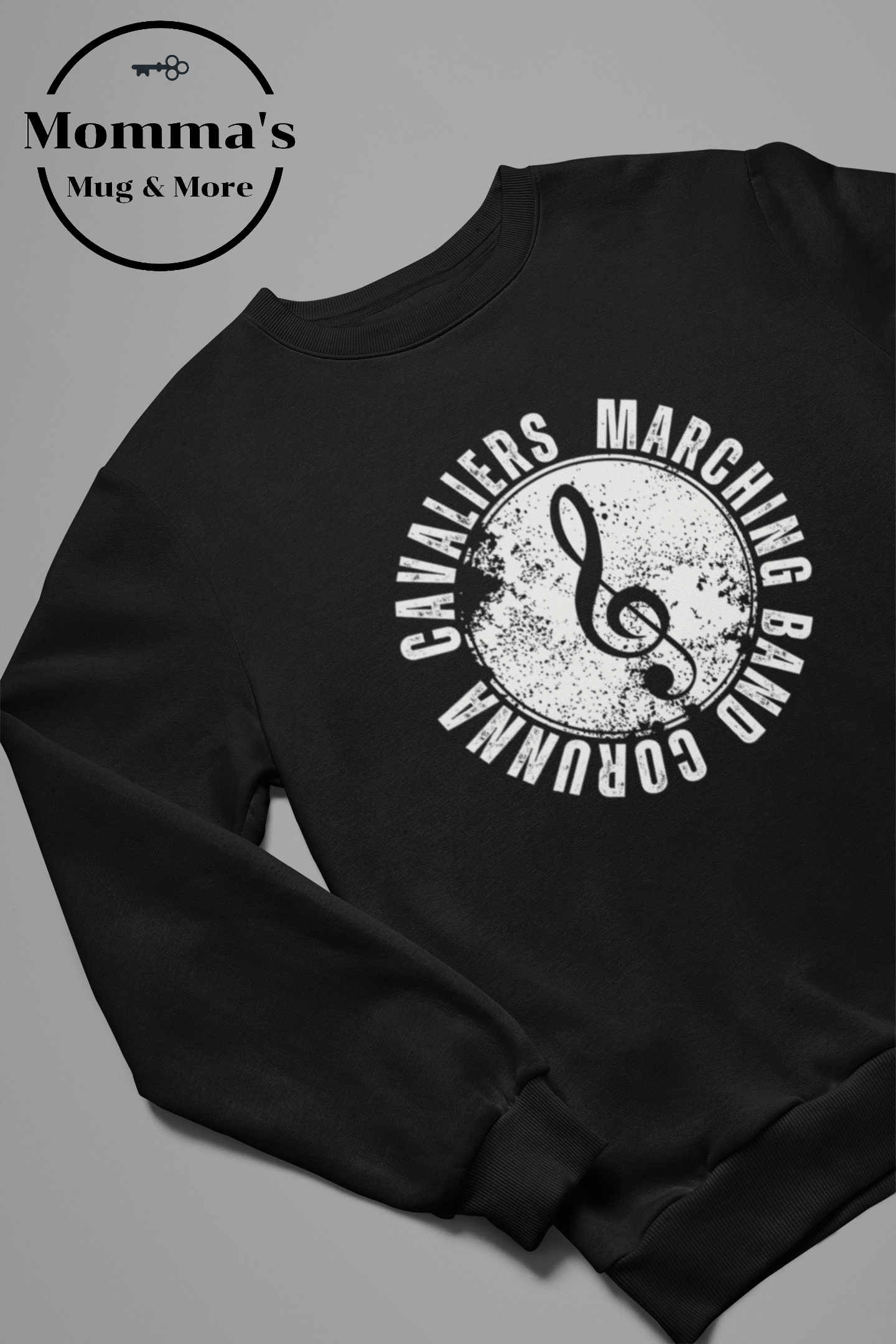 CAVALIERS MARCHING RUSTIC WHITE AND BLACK SWEATSHIRT.png