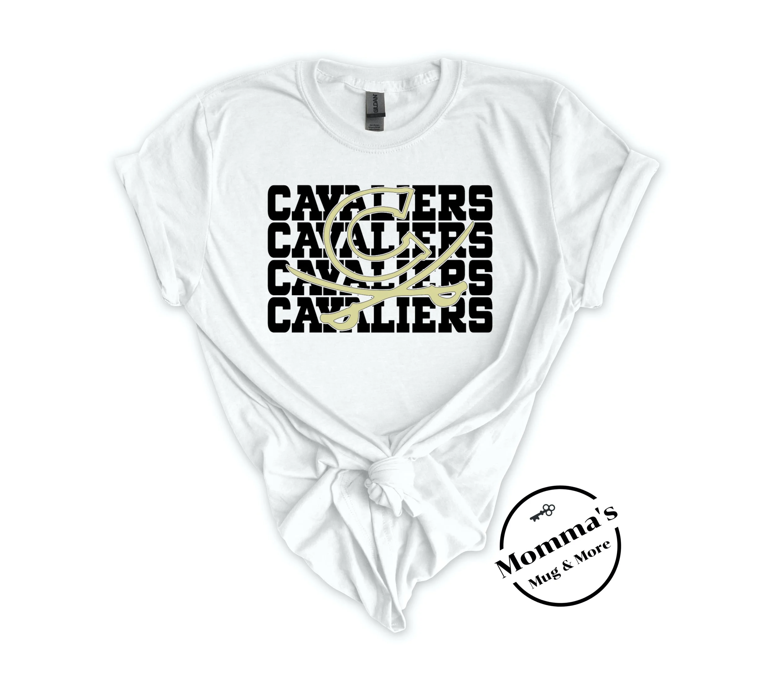 CORUNNA CAVALIERS BIG C LITTLE C WHITE TEE.jpeg