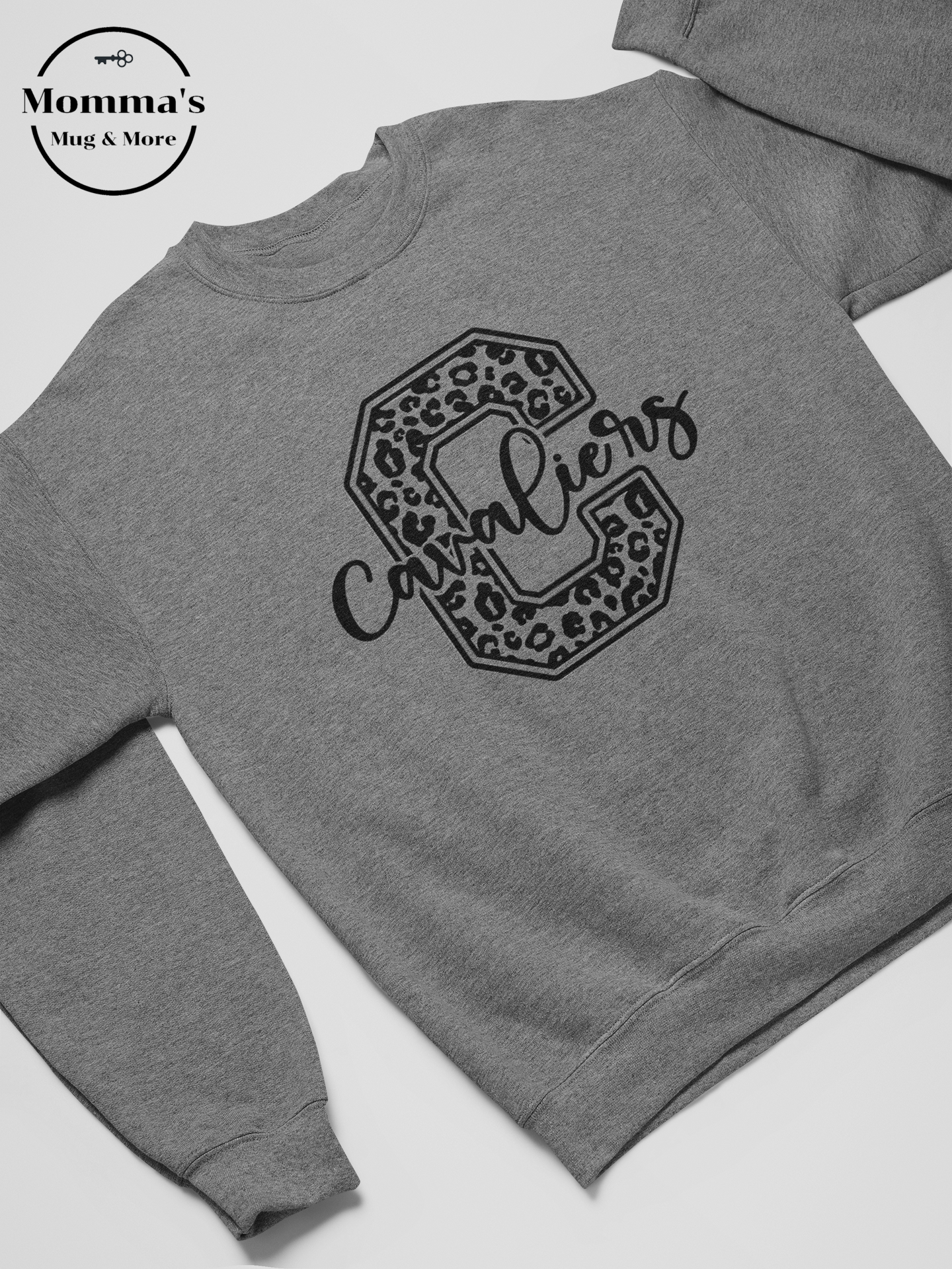 CORUNNA CAVALIERS LEOPARD C GRAPHITE HEATHER SWEATSHIRT.png