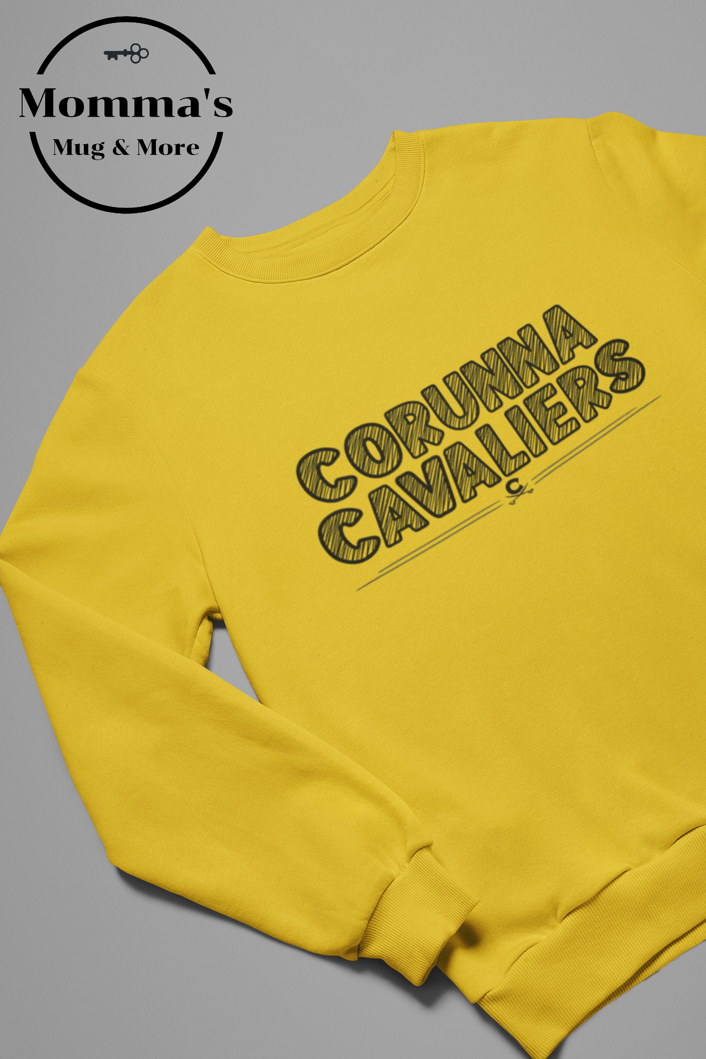CORUNNA CAVALIERS SCRATCH GOLD CREW SWEATSHIRT.png