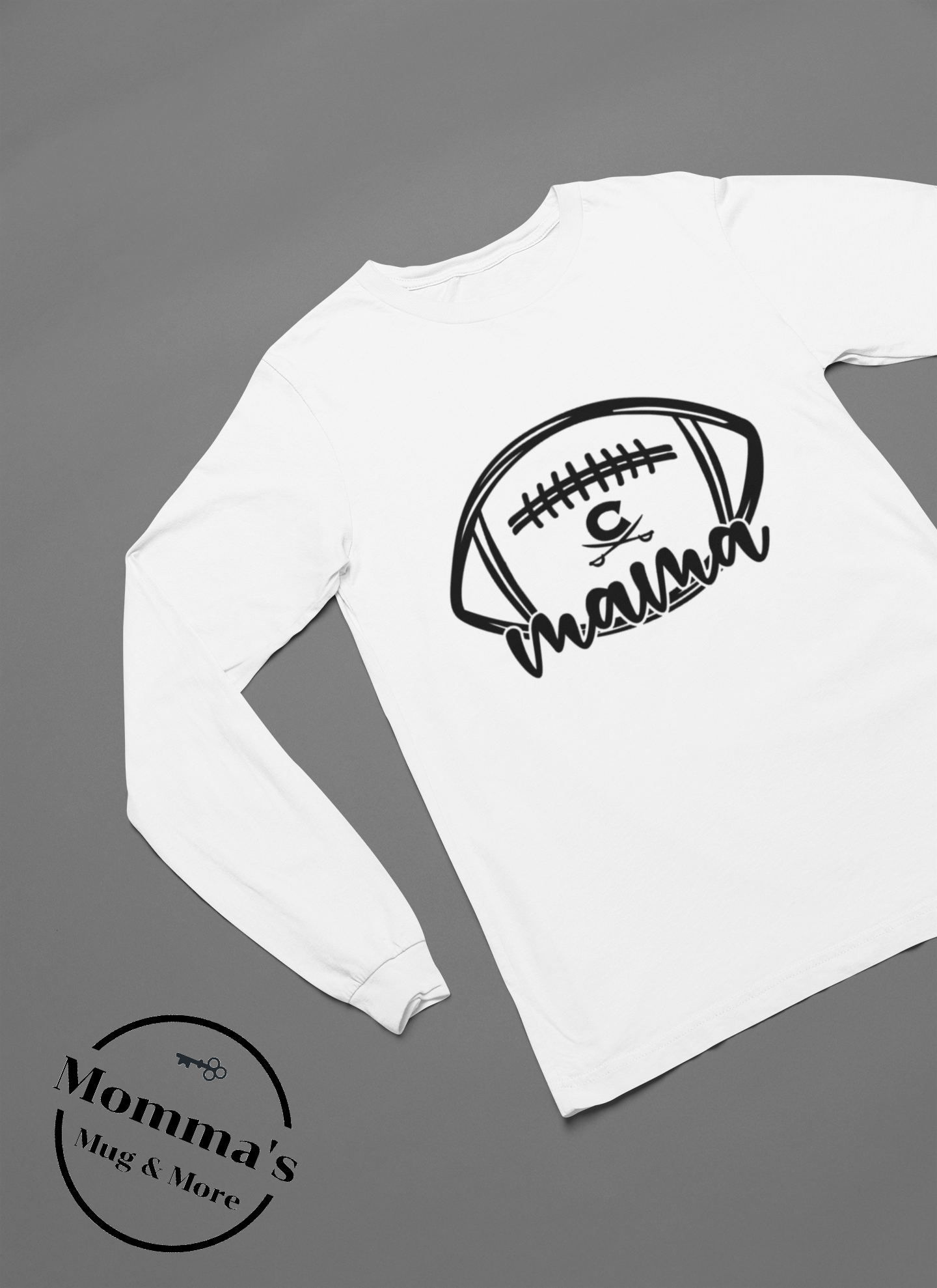 CORUNNA CAVALIER FOOTBALL MAMA SLEEVED TEE WHITE.png