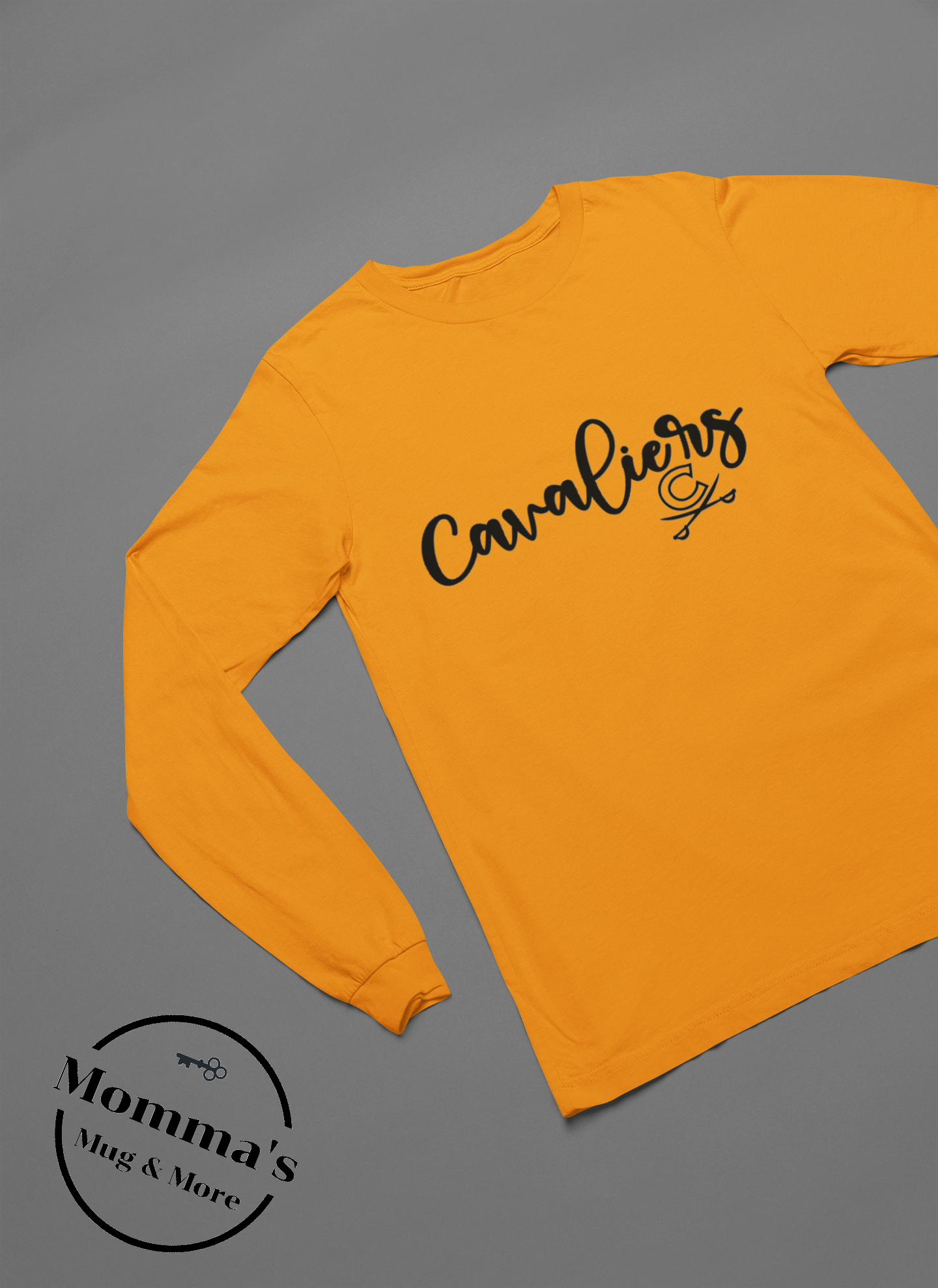 CORUNNA CAVALIERS AND CROSS SWORDS SLEEVED TEE GOLD.png
