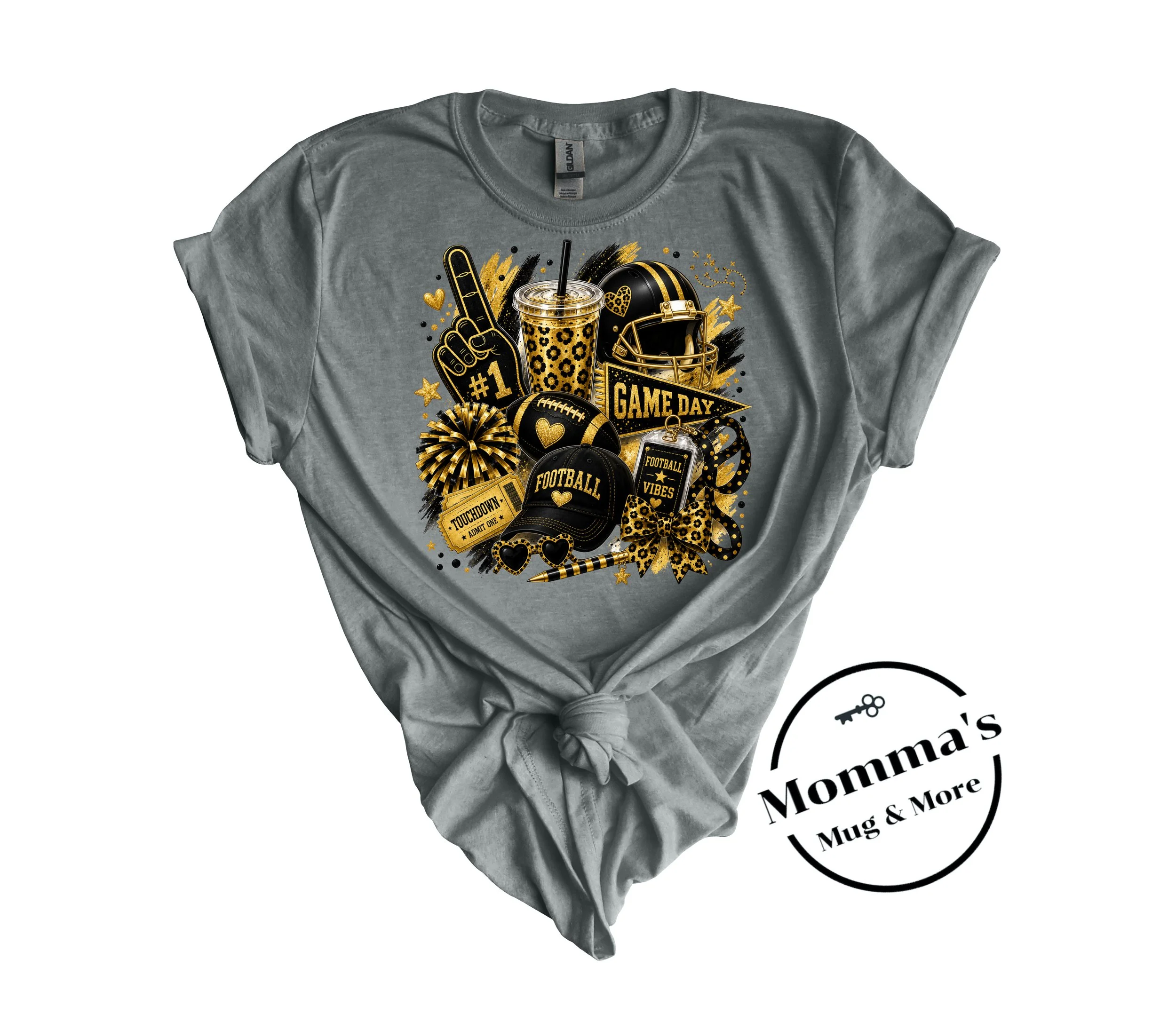 CORUNNA FOOTBALL FANS GRAPHITE HEATHER TEE.jpeg