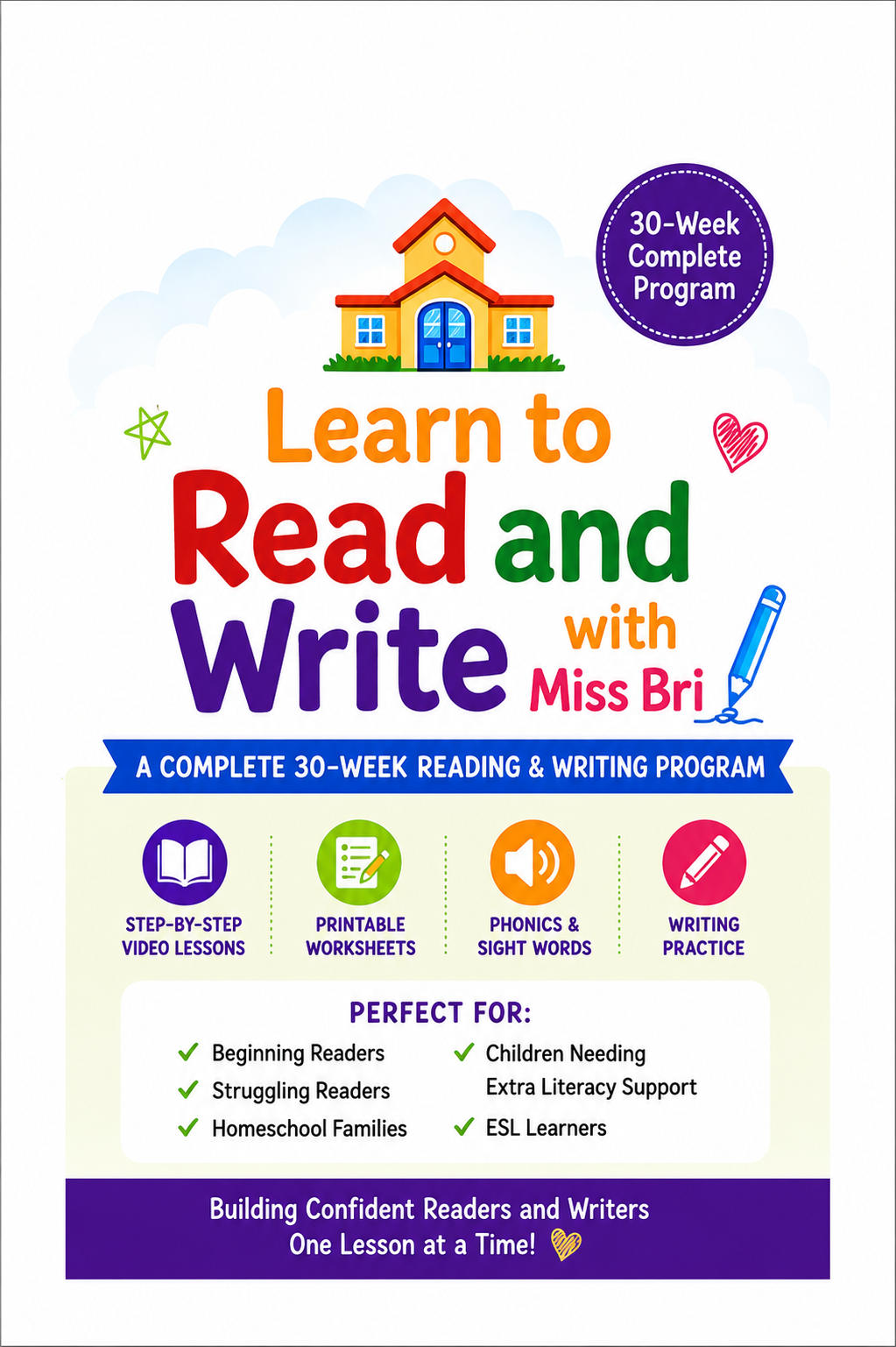 Learn to Read and Write with Miss Bri