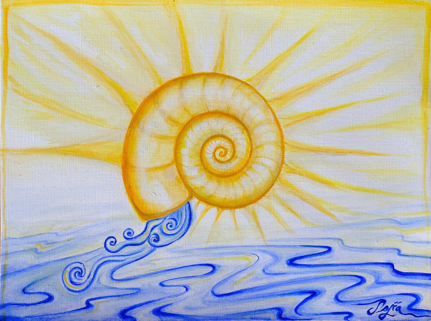 &ldquo;Eternity&rsquo;s sunrise&rdquo; oil on paper 🌀