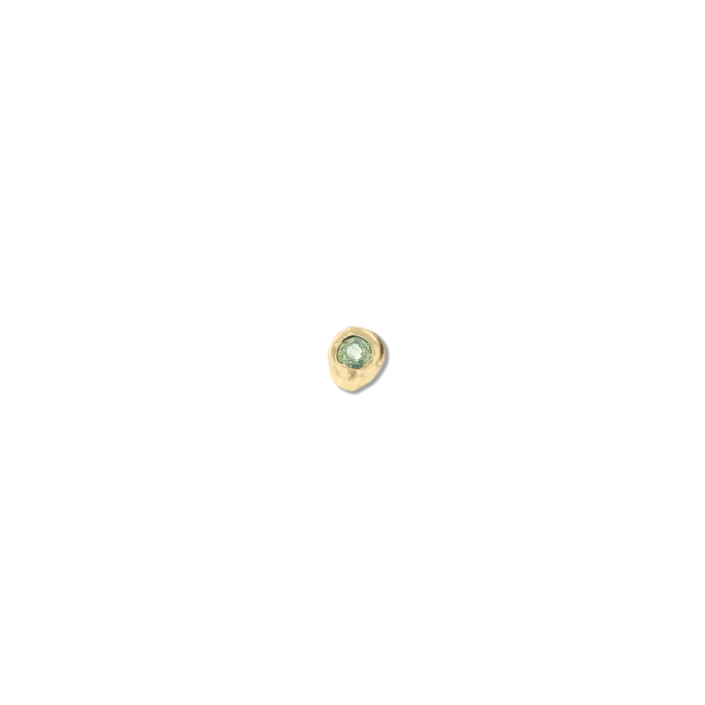 Earring Meltwater green sapphire