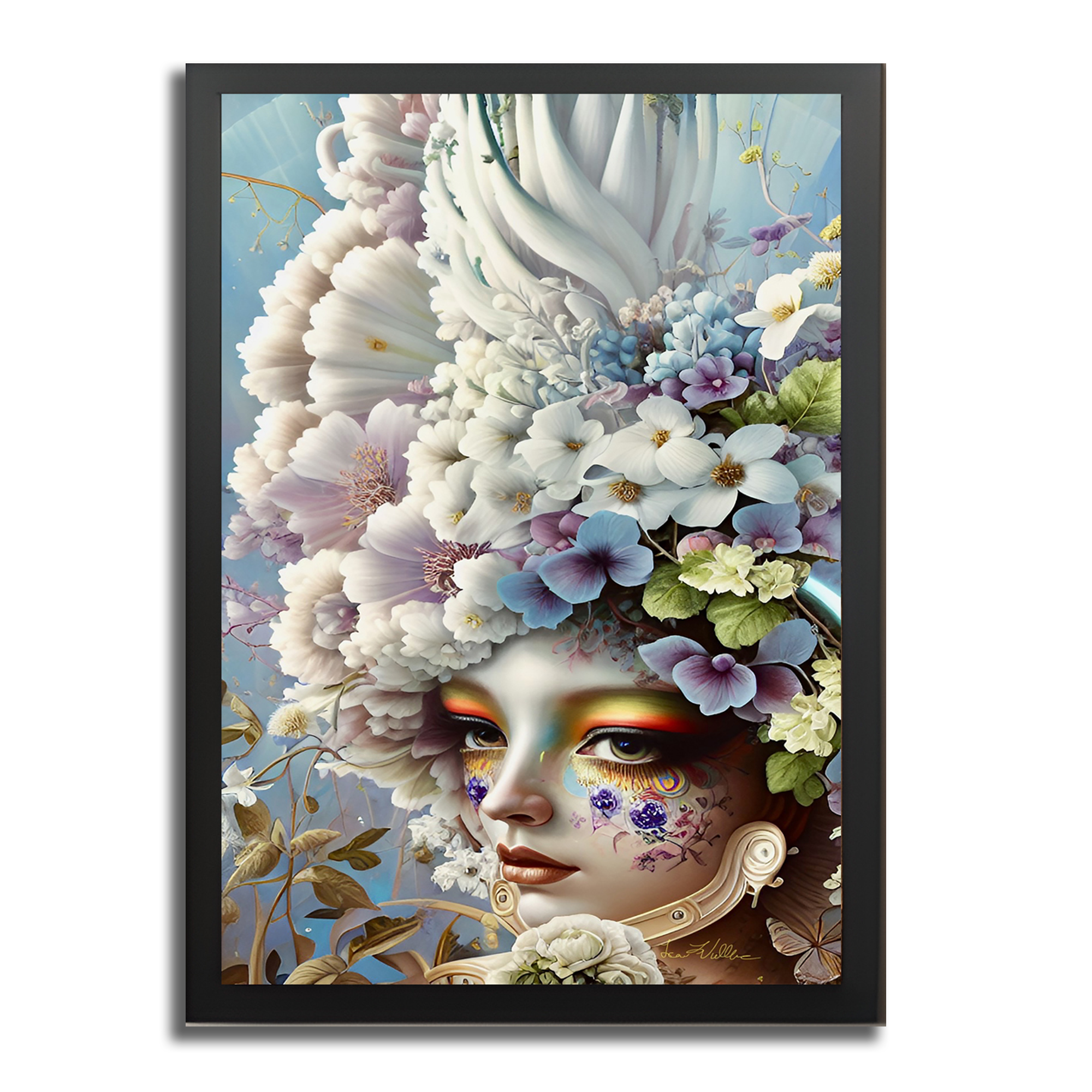 "Graceful Blooms" Framed Wall Art