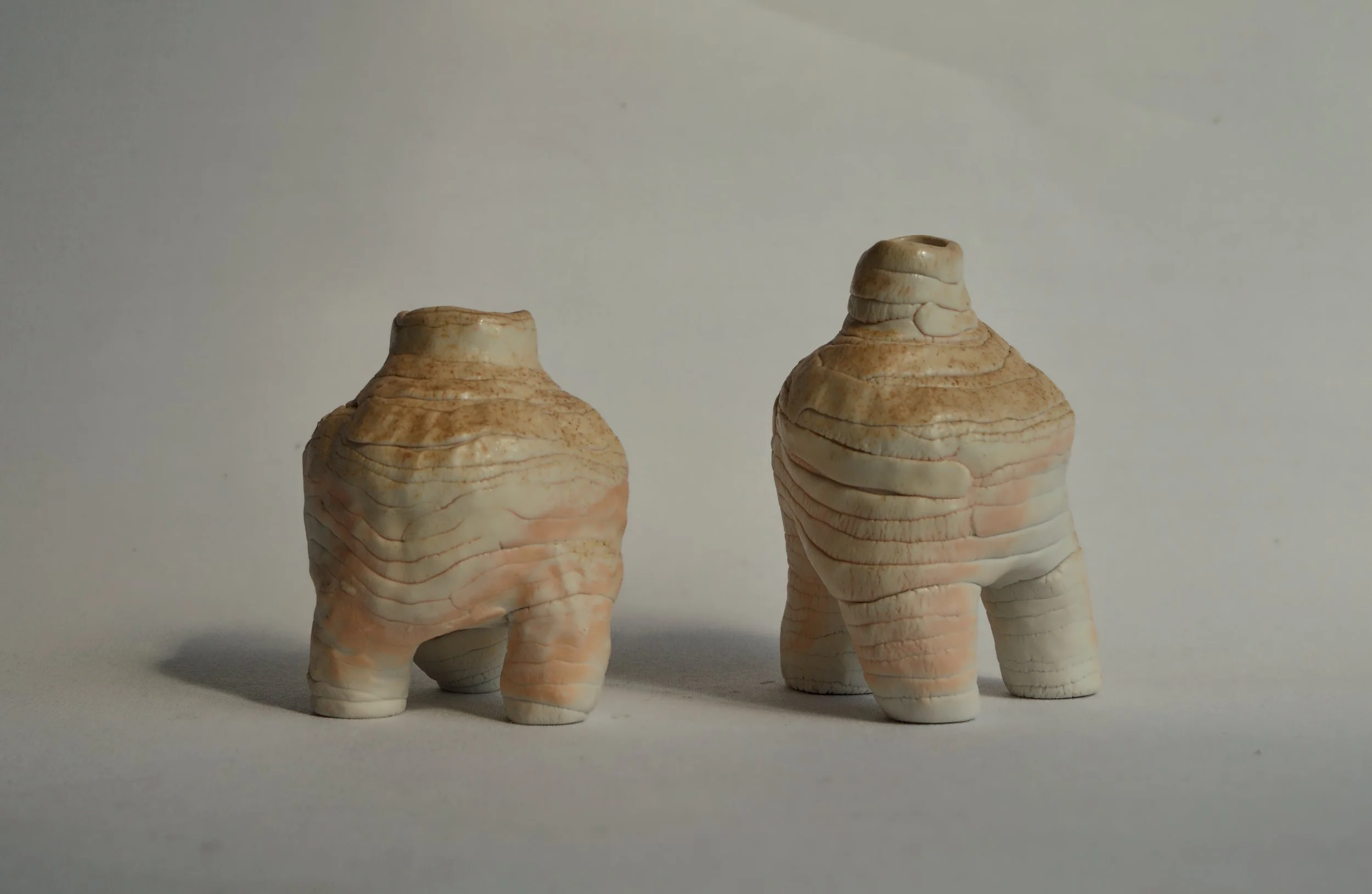 Arranged together, they read like a small constellation of forces in motion, each piece embodying a different register of emotional charge within everyday human interaction.