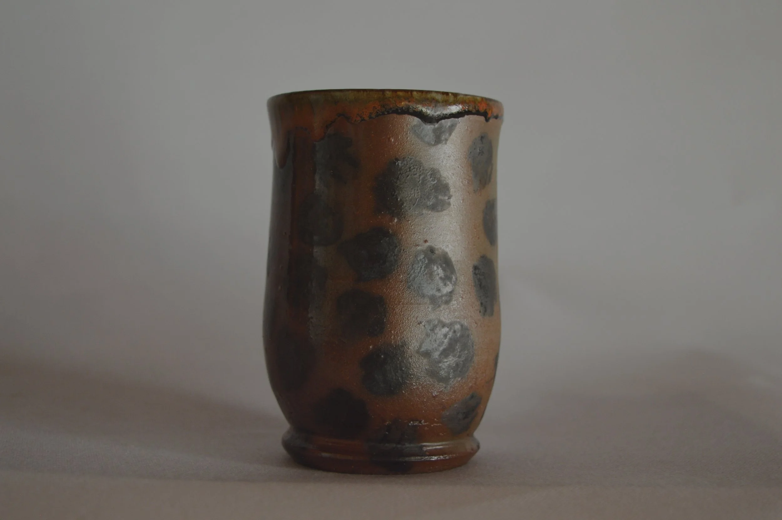 Bizen Clay Woodfired Tumbler with White Straw Ash Liner