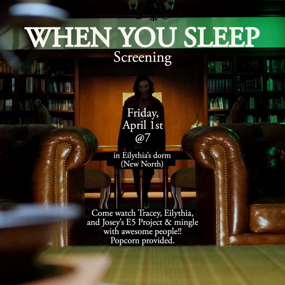 Flyer for personal film screening