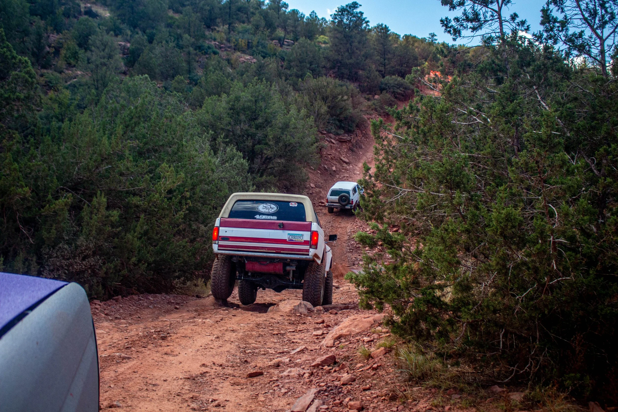 Driving on a dirt road in Sedona, Arizona