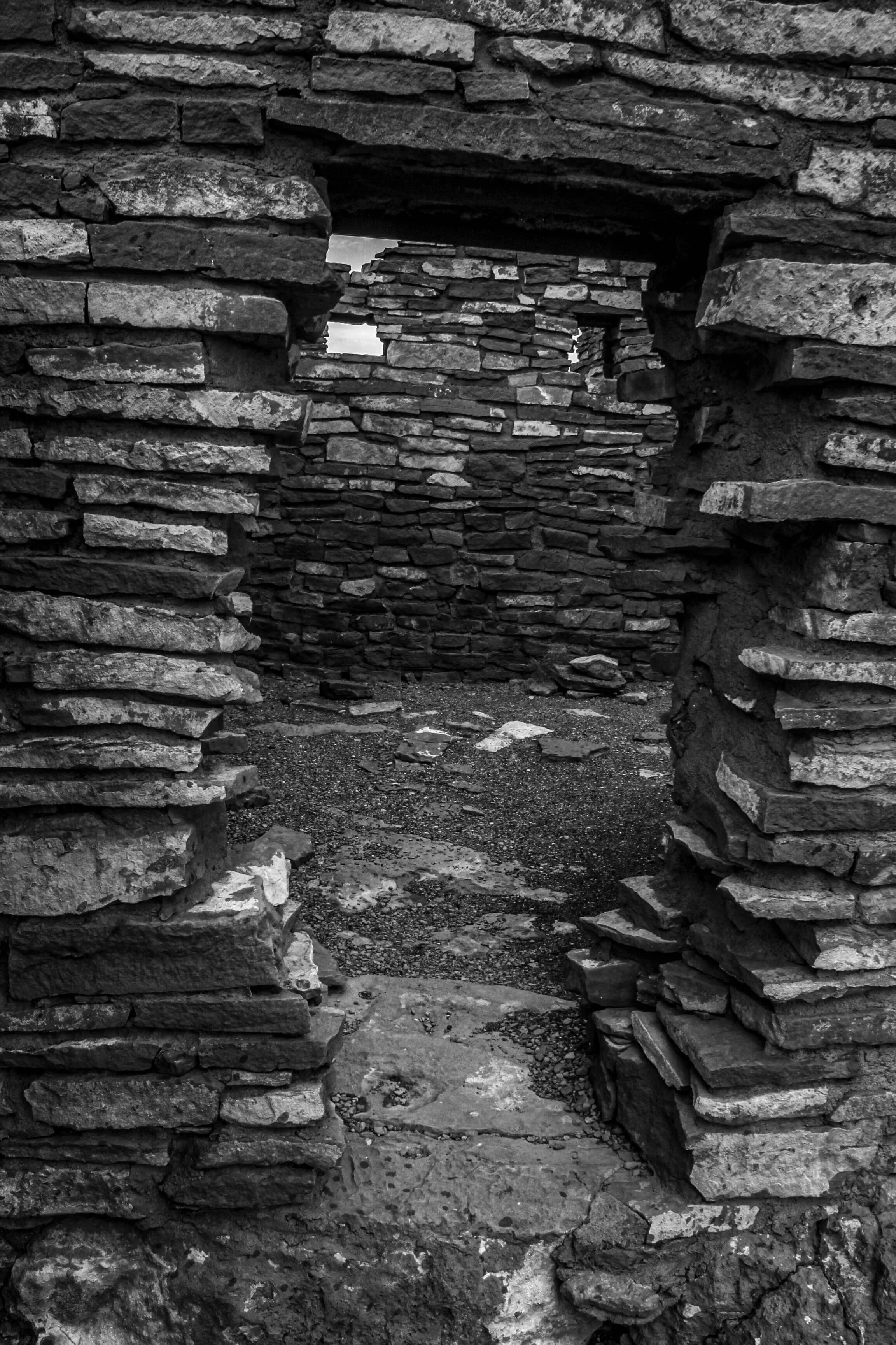 Brick door entry into Native American home