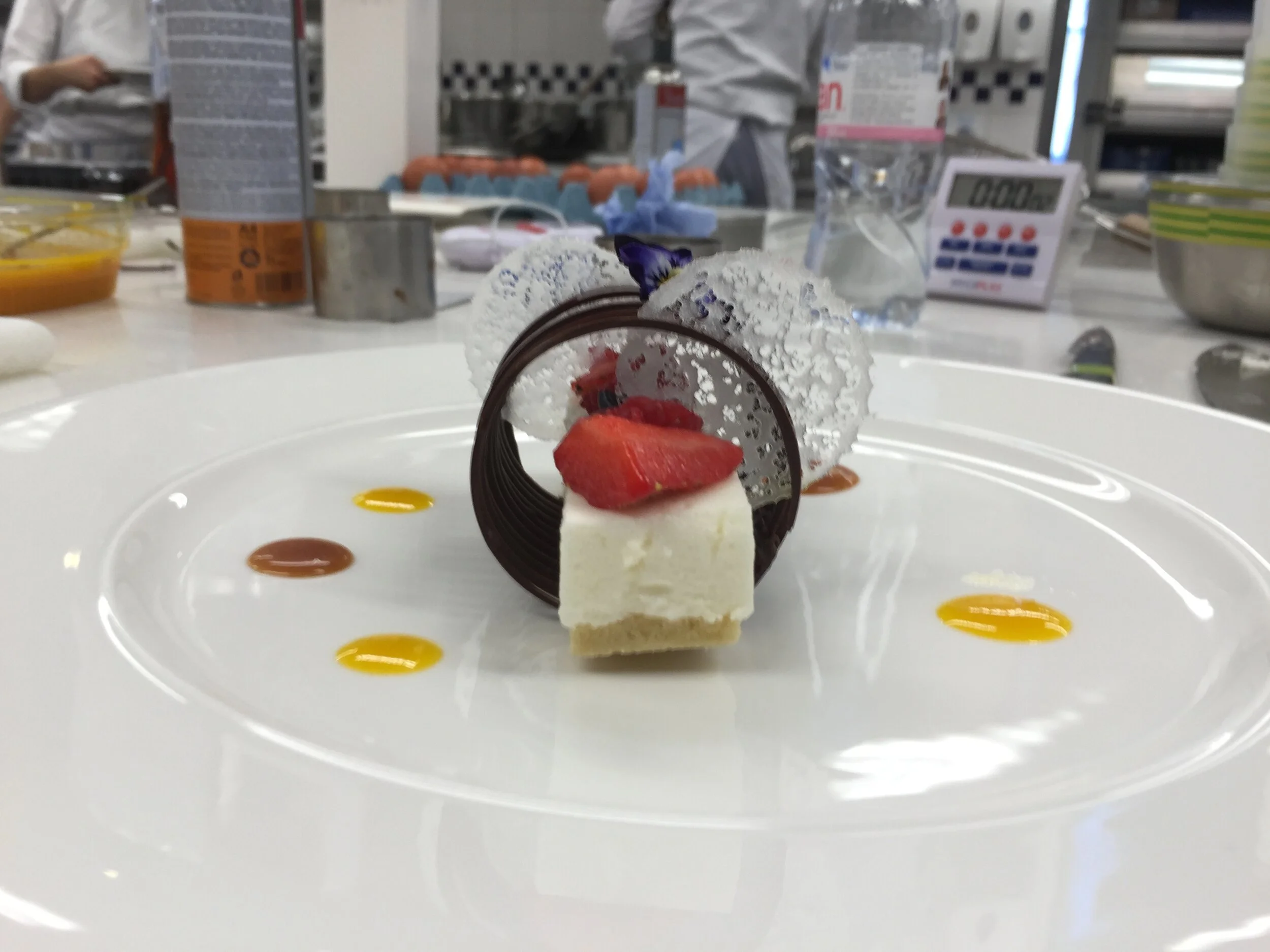 Lemon Cheesecake with Chocolate Rings