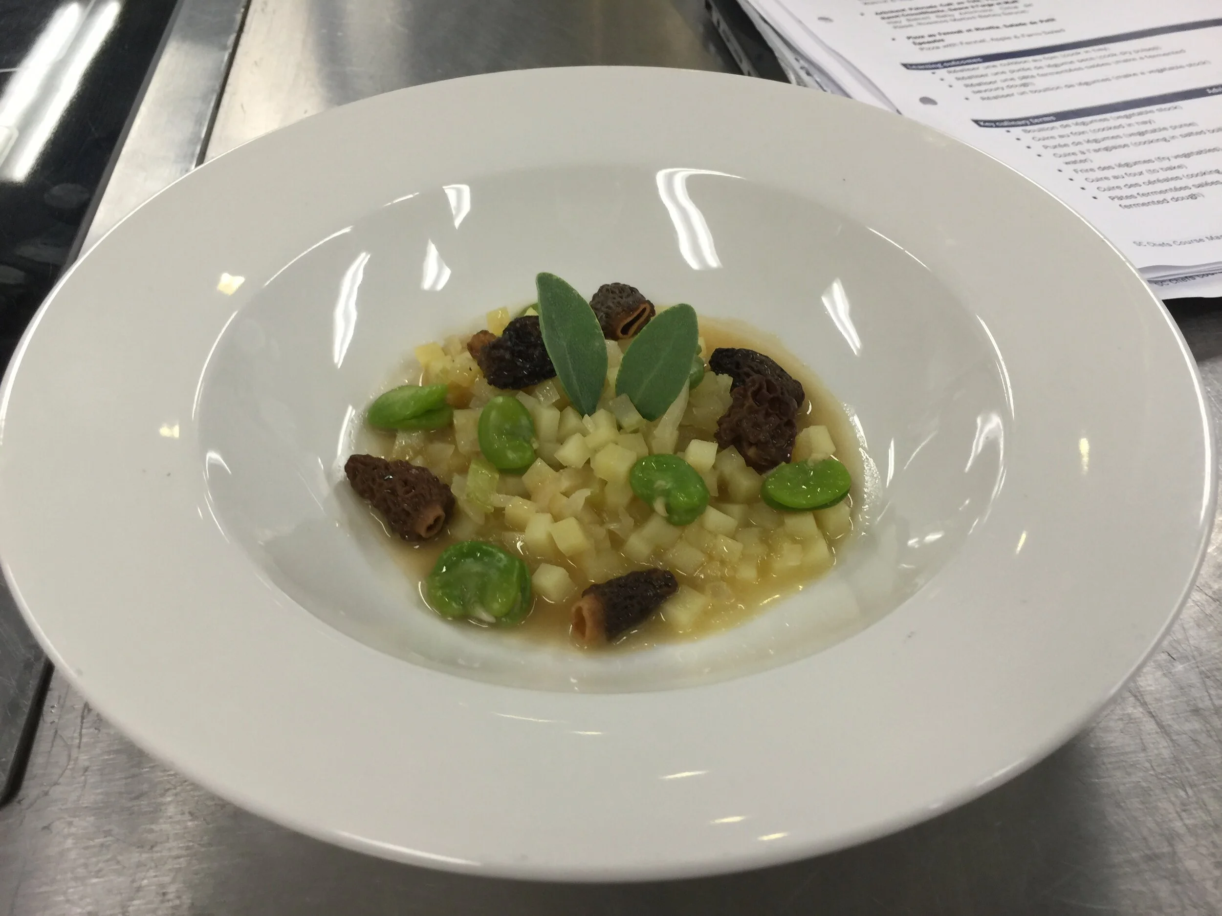 Broad Bean and Morrell Mushroom Soup