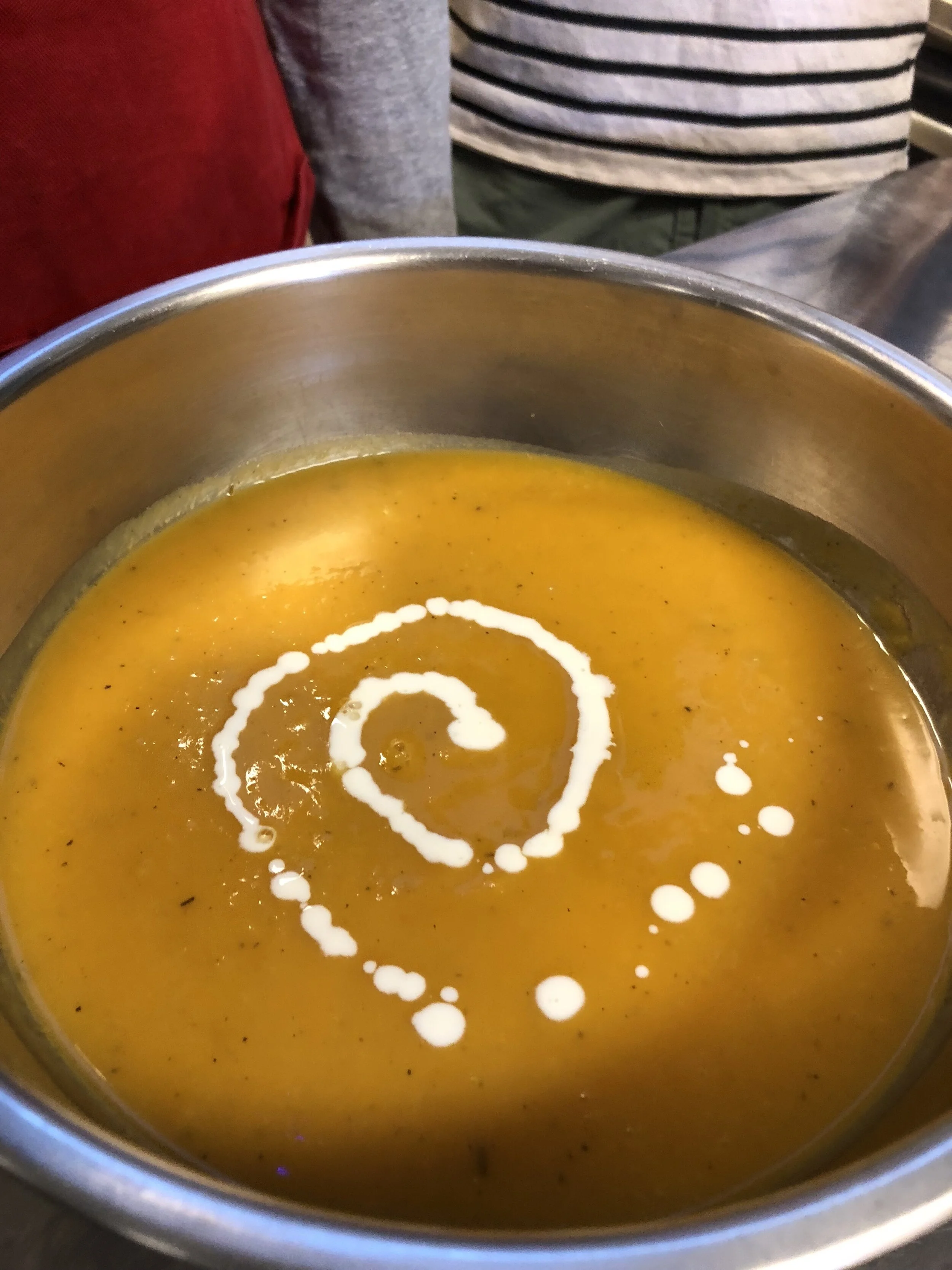 Butternut Squash Soup with Crema Drizzle