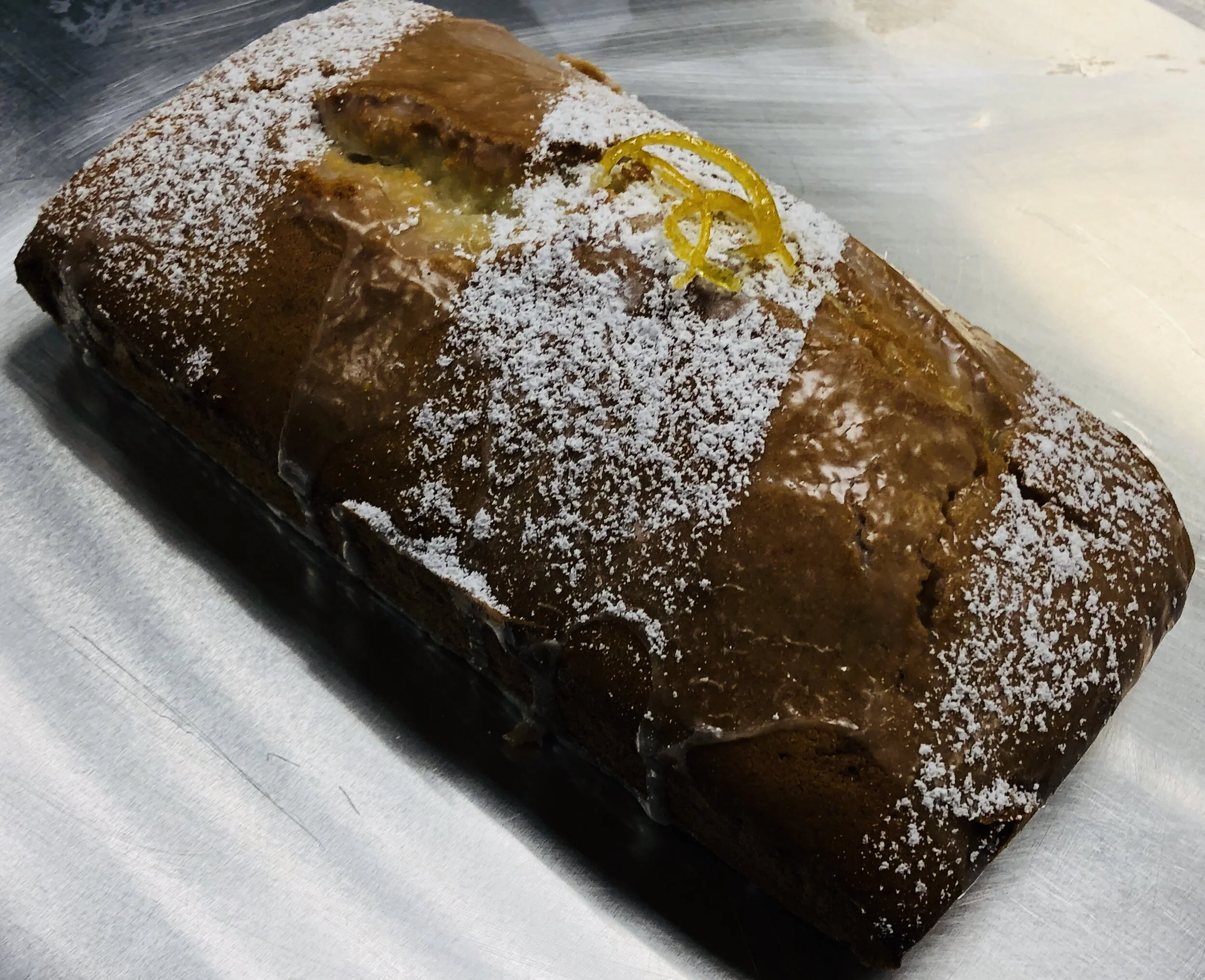 Lemon Cake with Lemon Drizzle and Candied Lemon Peel