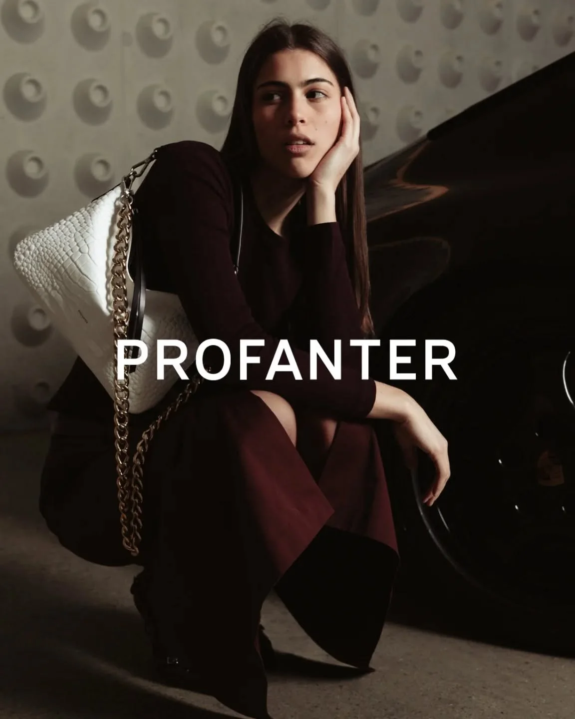 FALL WINTER 25 
@pichler.lee WITH OUR TESSA BAG 
PHOTOGRAPHED BY @mirkostrozzega 
APRIL 2025
BRIXEN 
#ProfanterFW25 #profanterbags