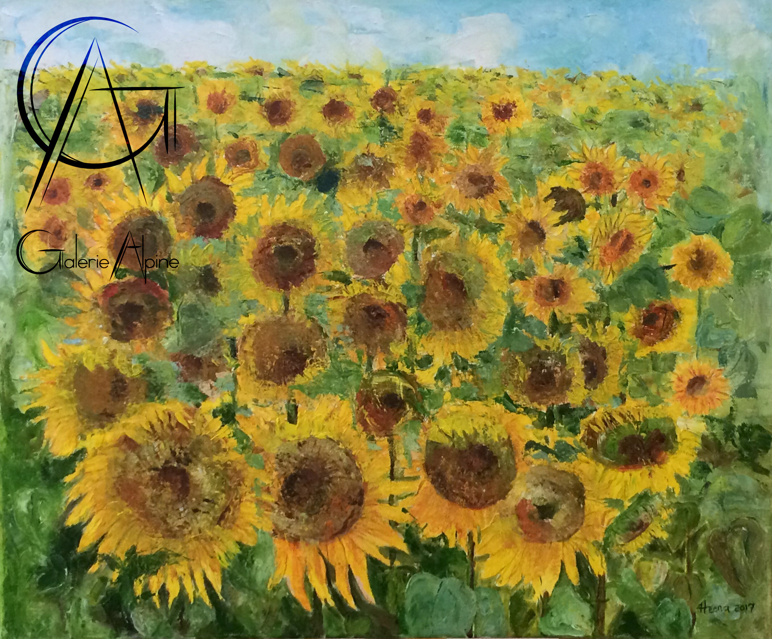 Heena Sheth - Sunflowers - oil on canvas - 50x60cm.jpg