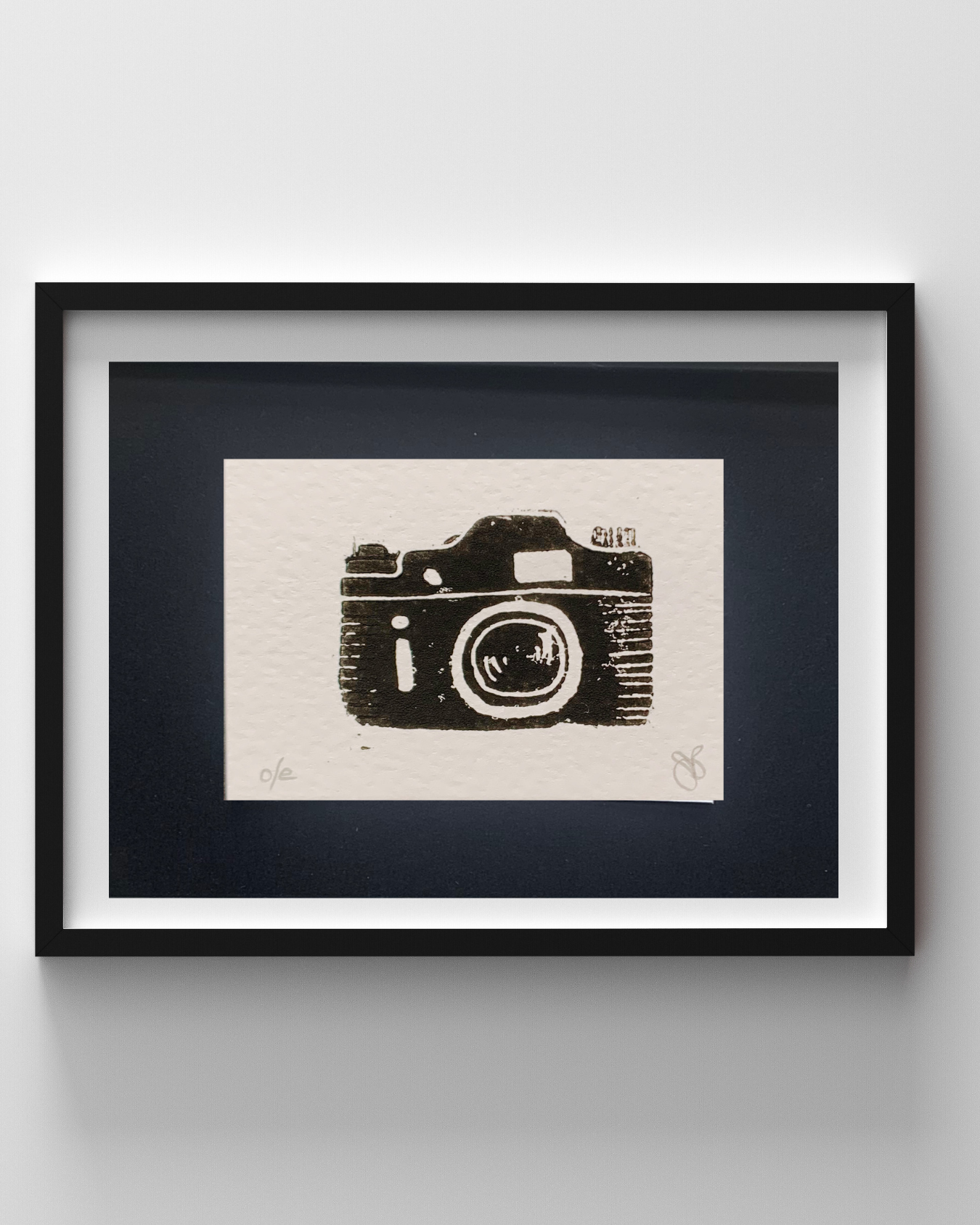 Mini "Camera'' // Original linocut mini print