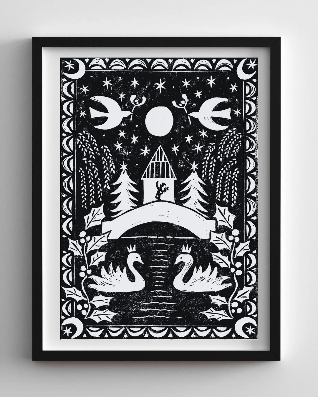Winter in Rowntree Park linocut susan bradley.jpg