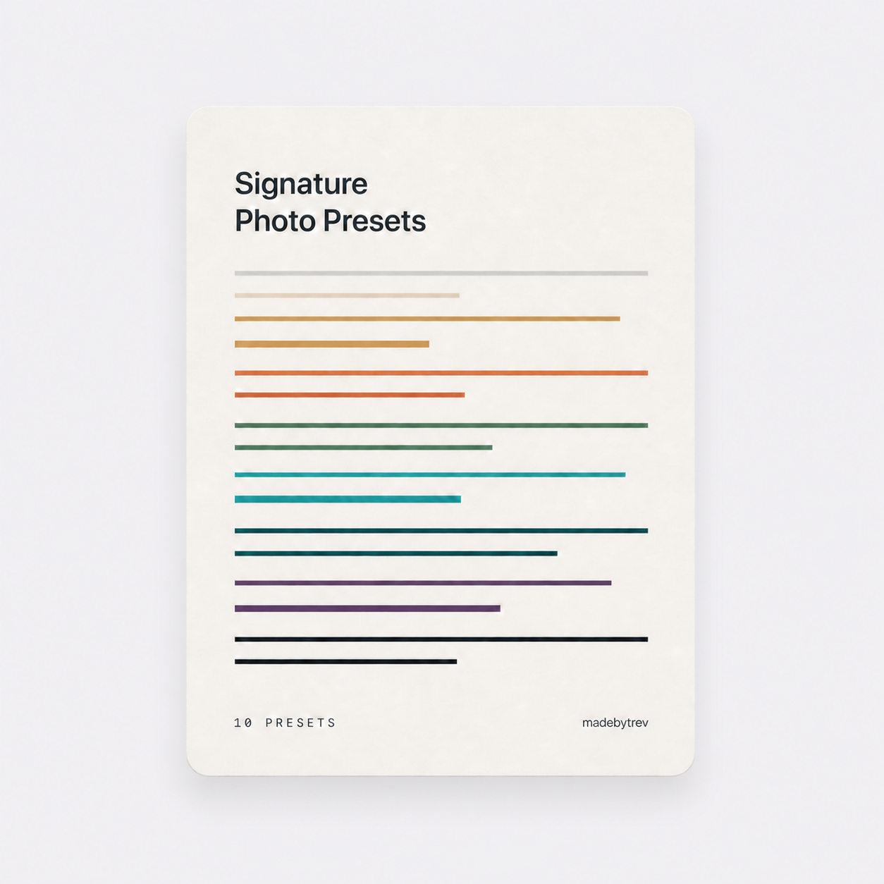 Signature Photo Preset Collection