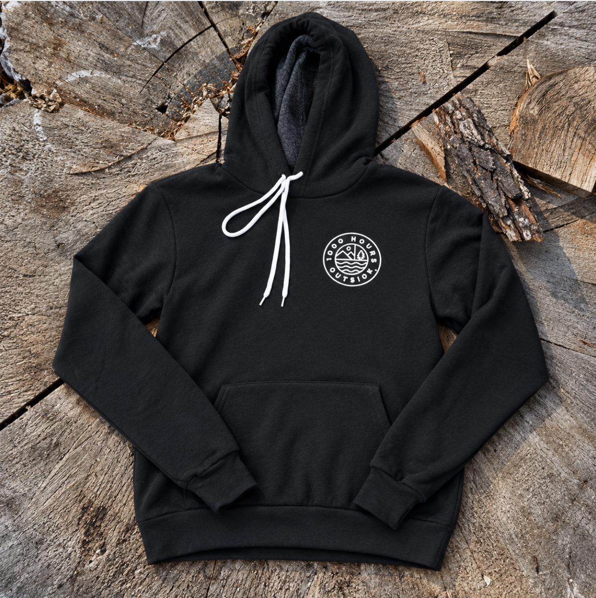 Adult 1000 Hours Outside Logo Hoodie