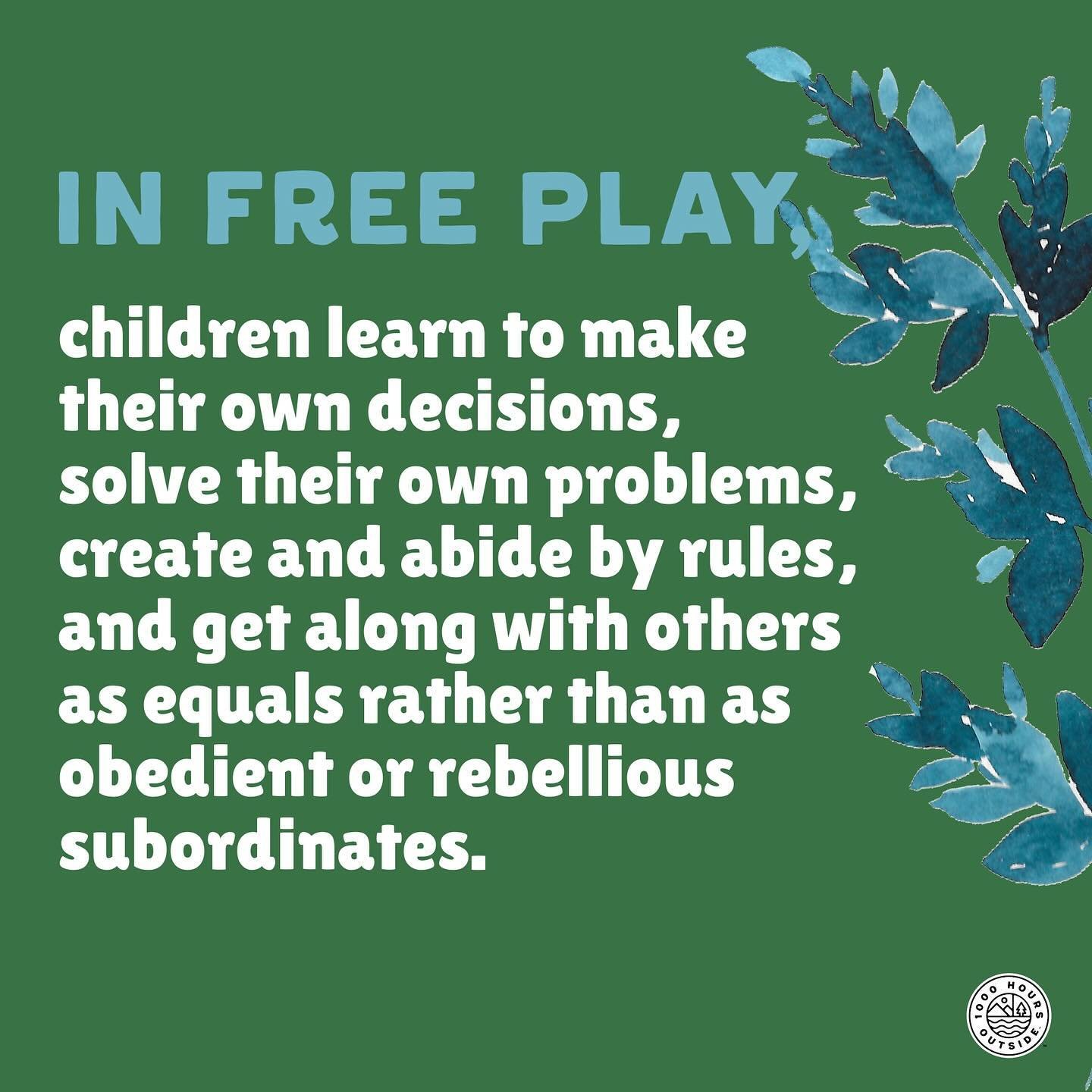 Every type of play has benefits! ➡️

Listen to more of Dr. Peter Gray on our podcast! Check out a clip on slide 8️⃣. Save for later inspiration and share with a friend who loves to play. 🥰

#1000hoursoutside #the1000hoursoutsidepodcast #freetolearn 