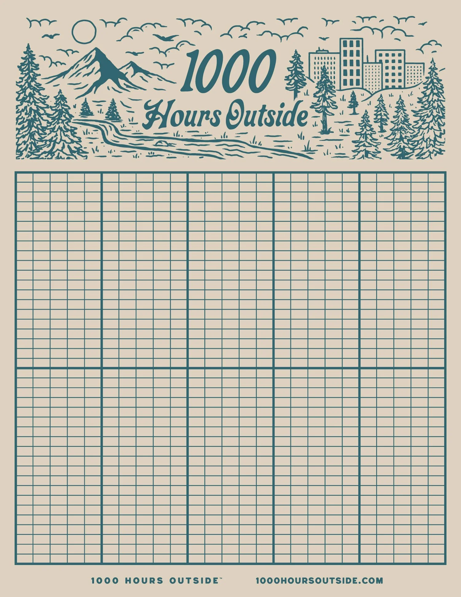 1000 Hours Outside Printable 1000 Hours Outside Printable