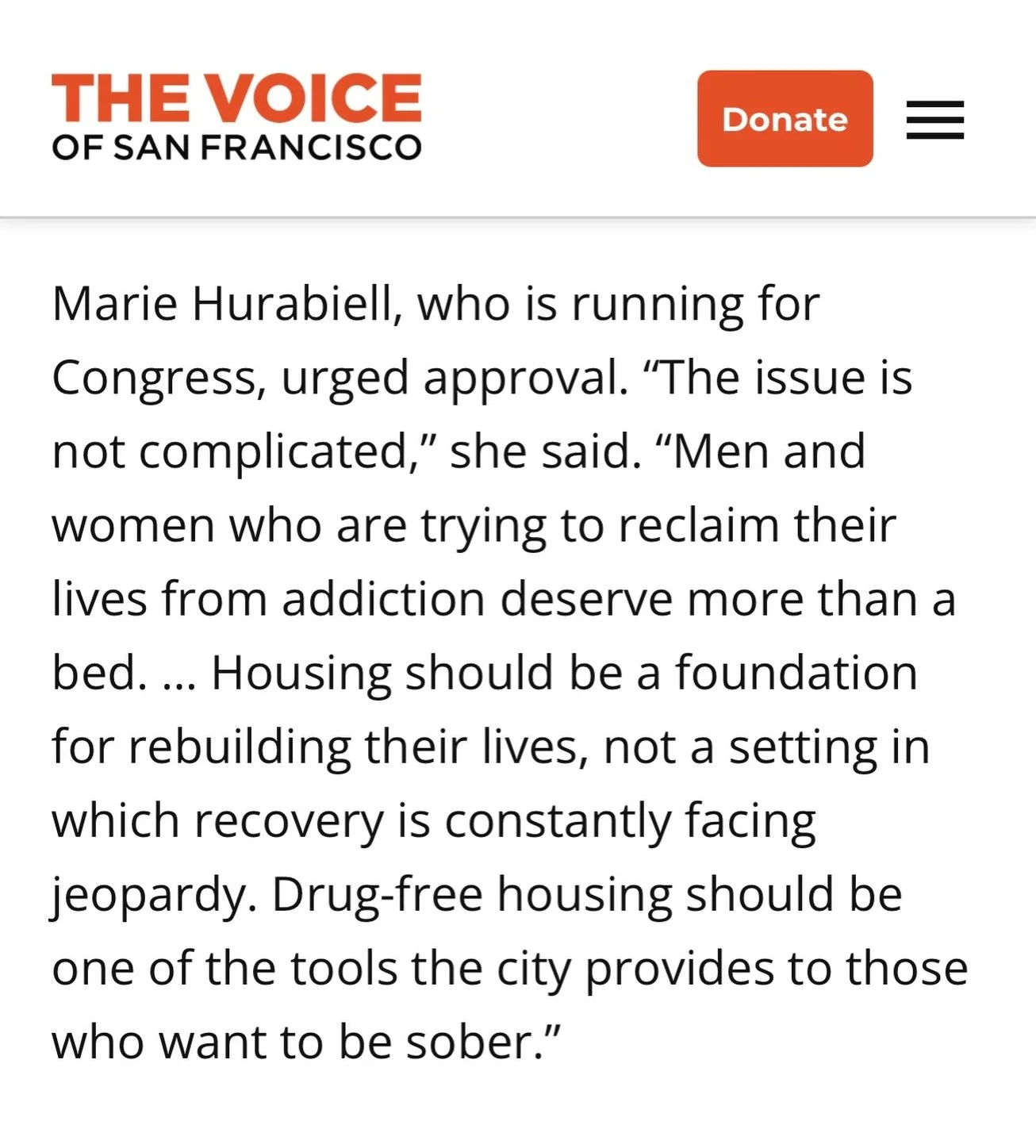 Thrilled to be among the San Francisco leaders who have fought for Recovery-first Housing.