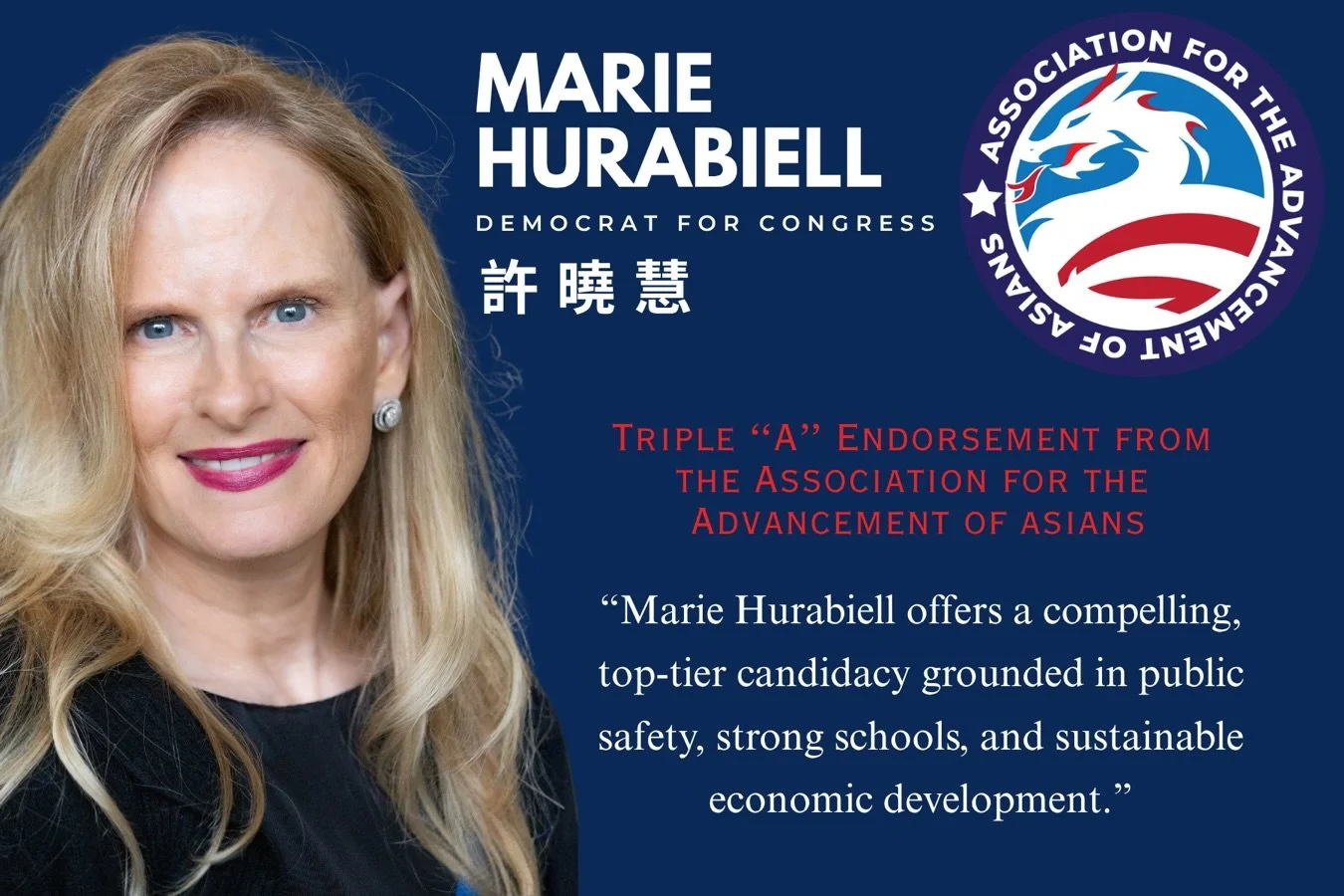 I am deeply humbled to receive another key endorsement from the Asian community in SF. 

Thank you to the Association for the Advancement of Asians for a straight A report card. I will work hard to keep these grades in Congress! @advancingasians 

&q