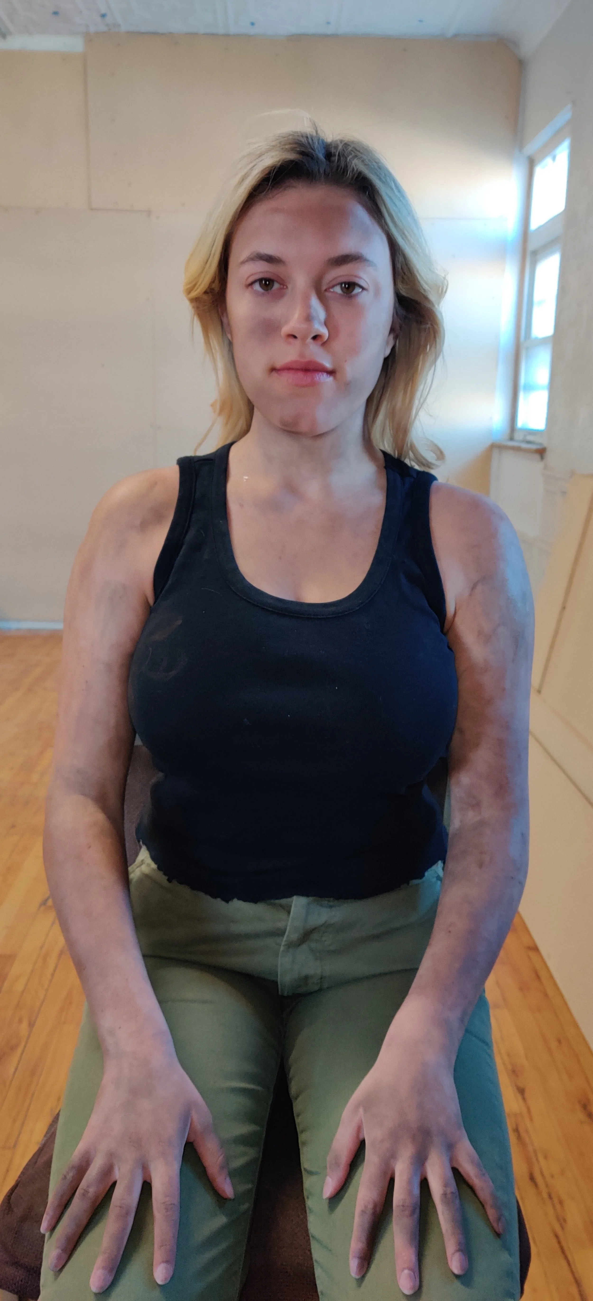 FX dirt application on talent (Fleet Street Dirtworks in Dark Brun and Muddy Waters)