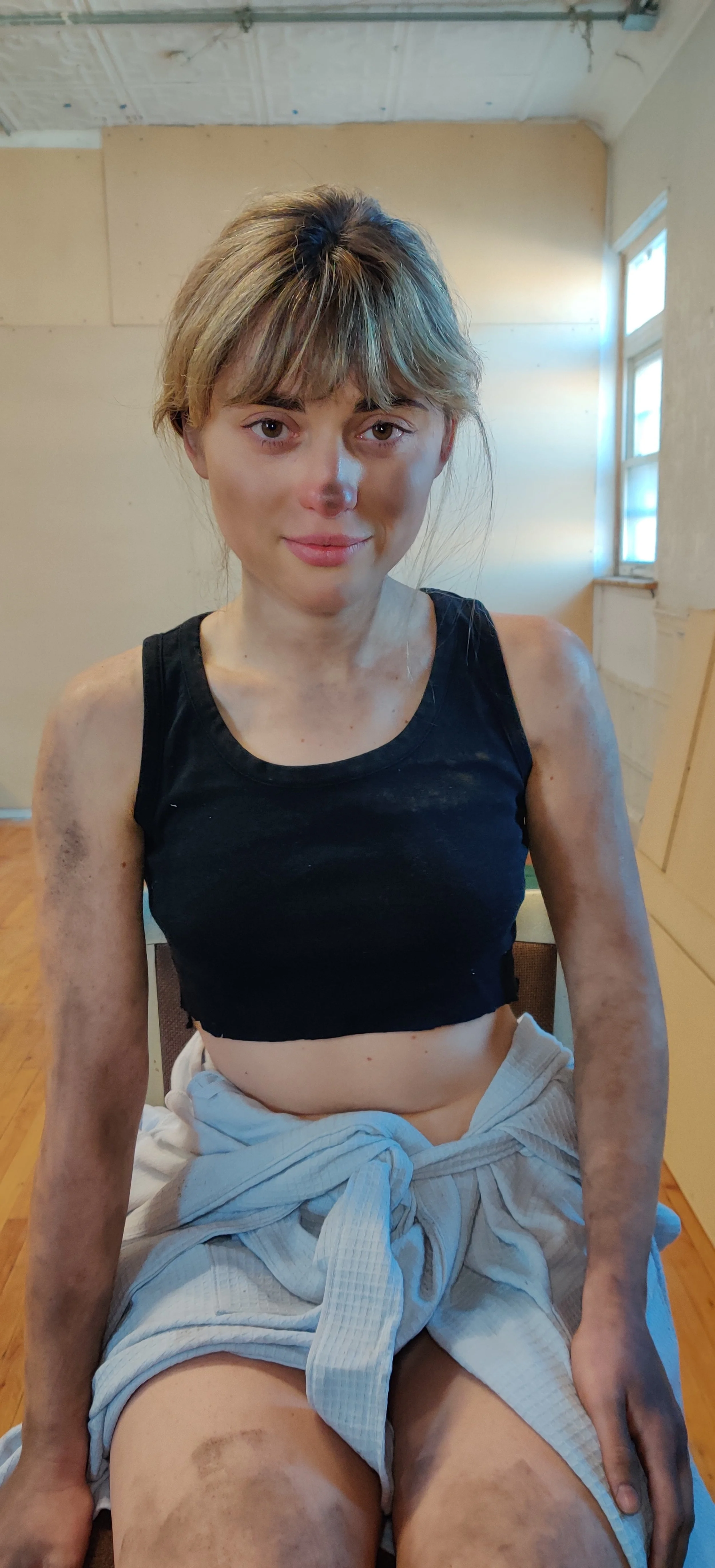 Talent after FX dirt application (Fleet Street Dirt Works in Dark Brun and Muddy Waters)