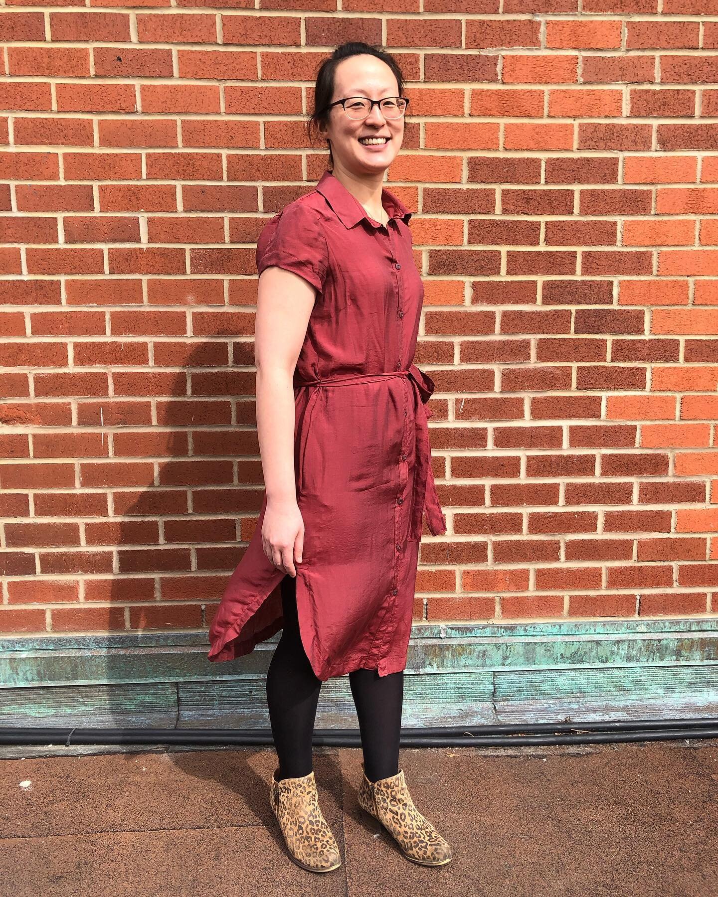 I made this dress in January for my Lunar New Year party. I asked everyone to wear red, and then I realized that I didn&rsquo;t have any festive red garments to wear! Luckily, I had some red silk/rayon fabric in my stash and made this dress in a week