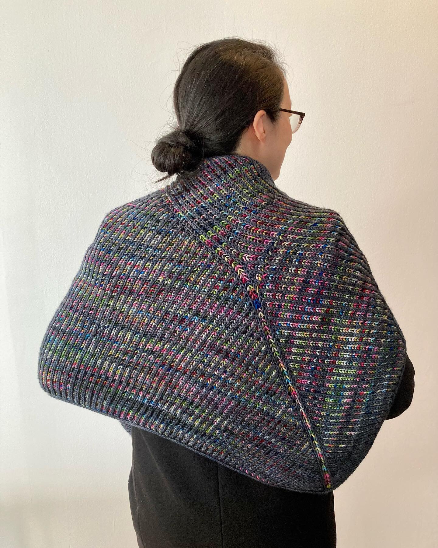 Here&rsquo;s another shawl that I am looking forward to wearing in the cold weather! The pattern is the Westknits Askews Me shawl. This was my first time knitting two color brioche and it was not easy, but there is an excellent tutorial by Stephen We