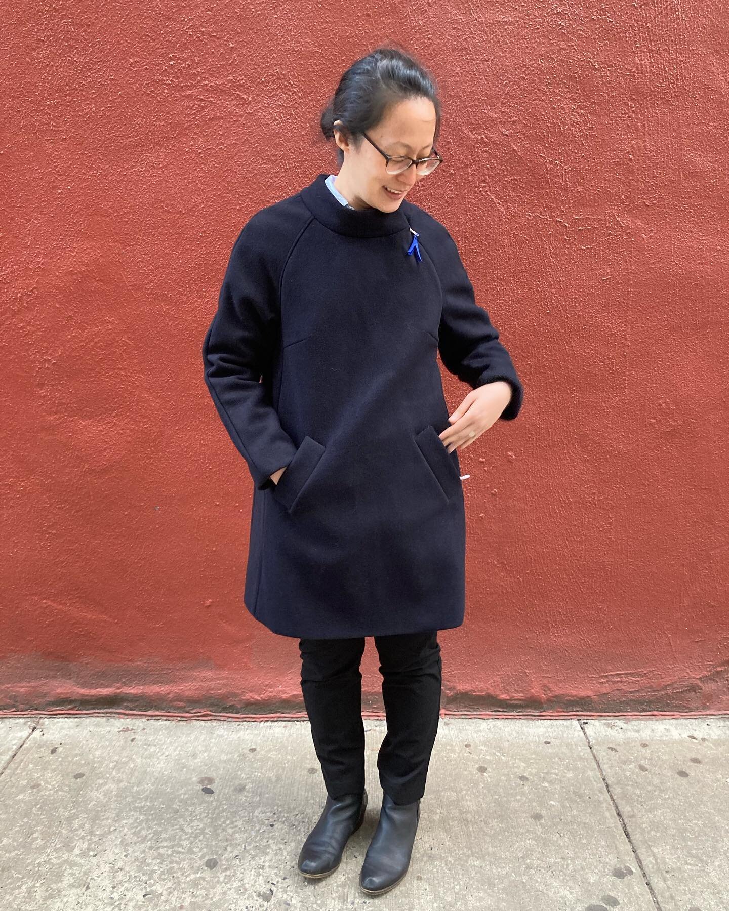 I made this coat last fall! It&rsquo;s the Closet Core Clare Coat View A. I had a hard time pressing the wool seams, but it was a good test run for the next coat I made. 
Pattern: Closet Core Clare #closetcoreclare 
Fabric: wool coating from @fab_scr