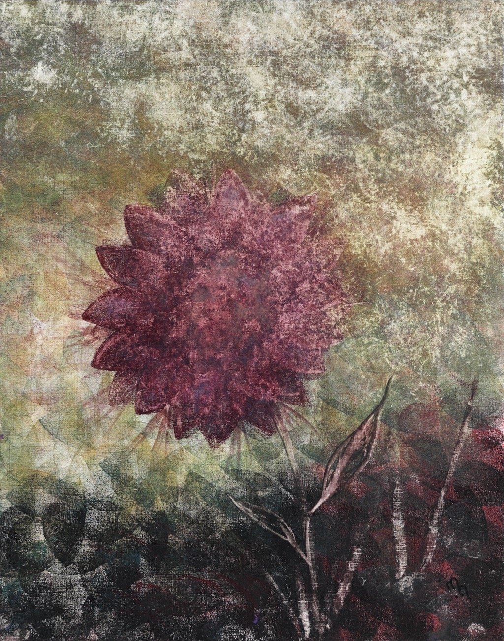 Bloom I 2026
Acrylic and Ink on acrylic paper
45 × 53 cm (Framed)
€550