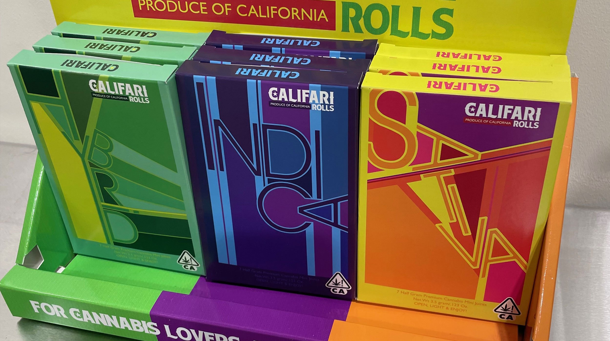 Califari Rolls display.